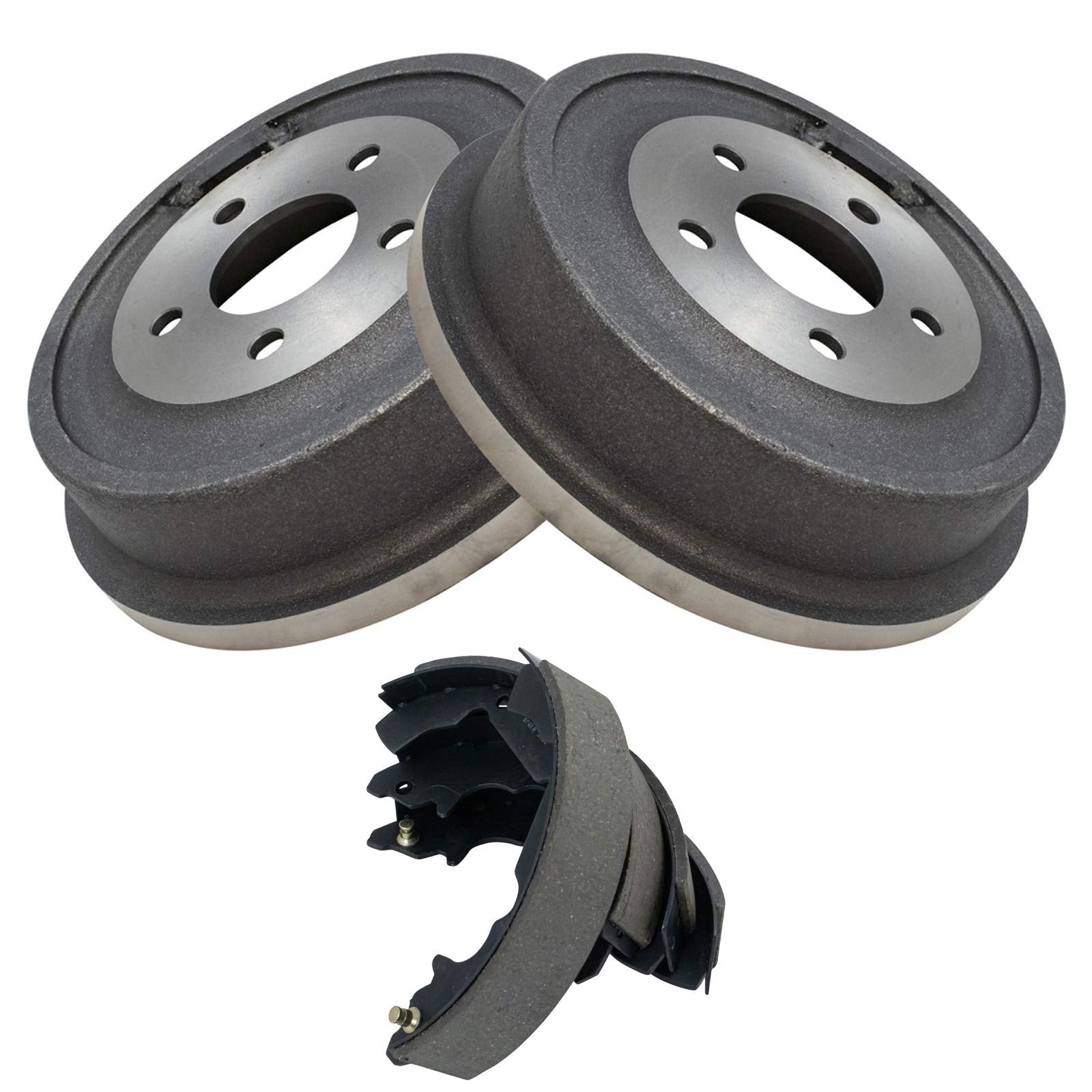 TRQ Brake Drum & Shoe Rear Kit Compatible with Equinox Aztek Torrent Vue/Hybrid