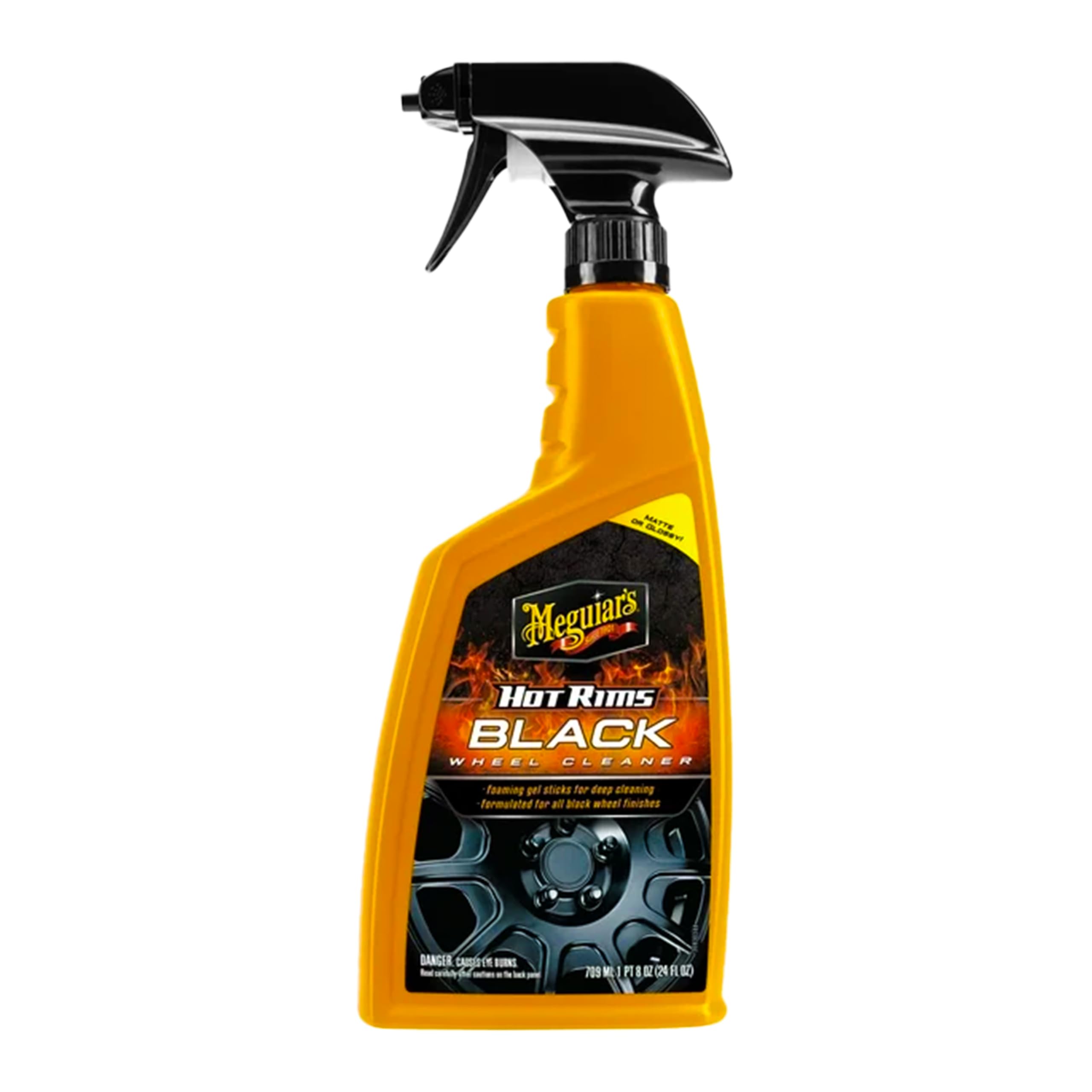Meguiar'S Hot Rims Black Wheel Cleaner, Best Cleaner For Matte Black Wheels - 24 Oz Spray Bottle