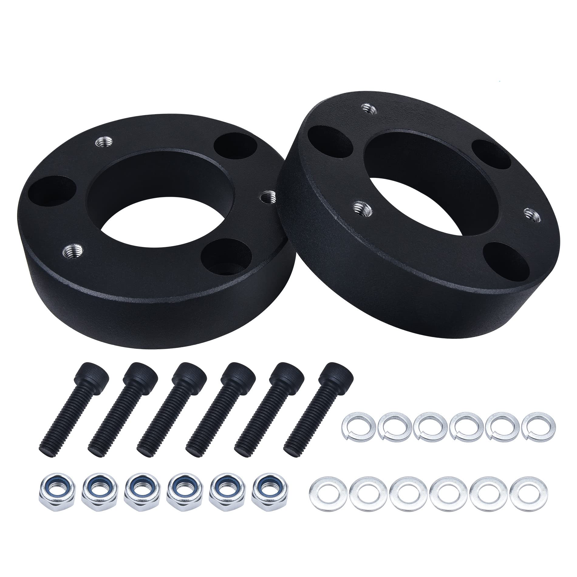 BDFHYK Front Leveling Kit for F150 2.5, 2.5in Front Strut Spacers Compatible with 2004-2021 F150 4WD/2WD, 6061 T6 Aluminum Bille