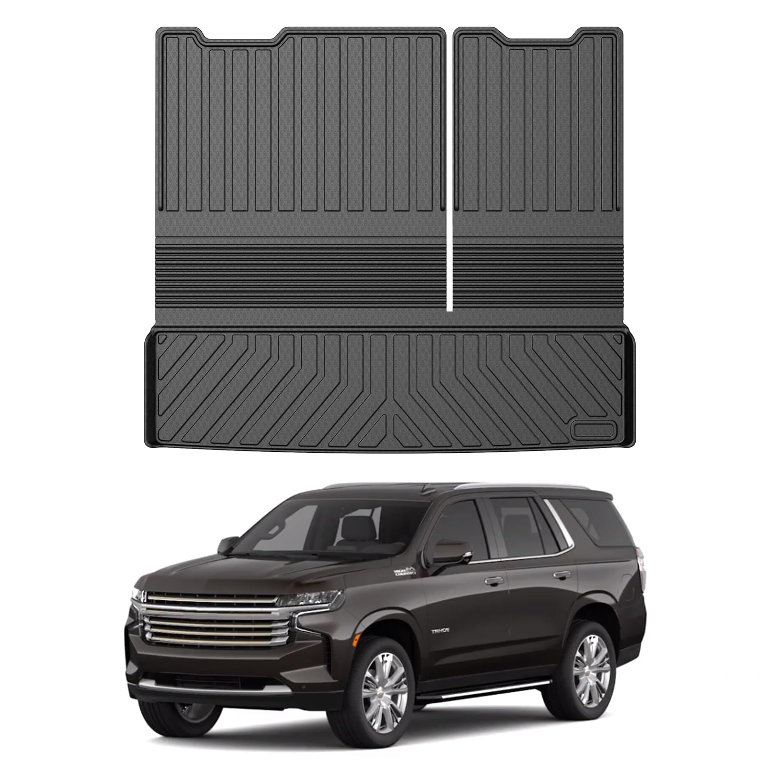 Mixsuper Cargo Liner for Tahoe 2015-2020, Trunk Mat for Tahoe Accessories All Weather Cargo Mat Rear Trunk Liner Black