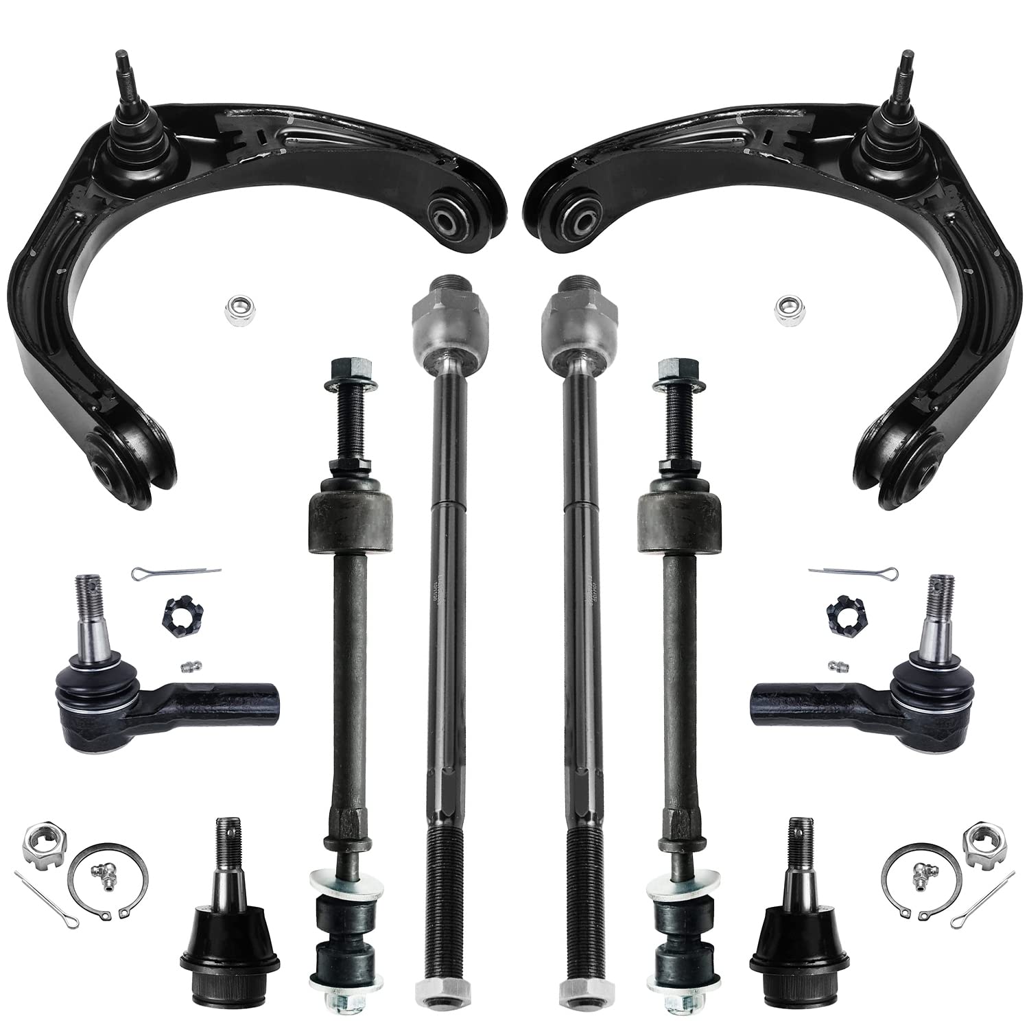 Detroit Axle - 4WD Front Control Arms Kit for 2006 2007 2008 Dodge Ram 1500, 2 Upper Control Arms with Ball Joints 2 Lower Ball 