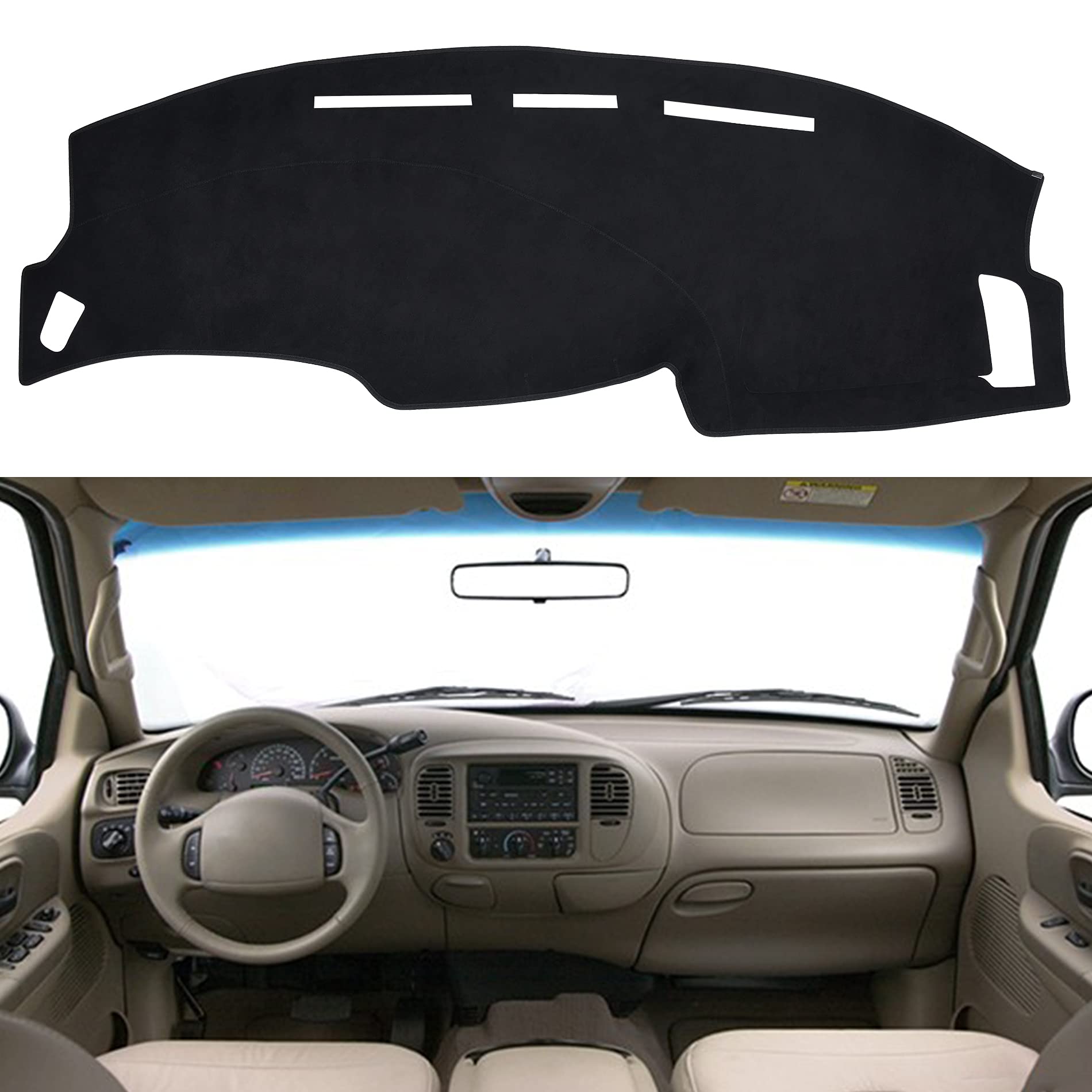 Speedwow Dashboard Dash Board Cover Mat Carpet Compatible With F150 1999-2003