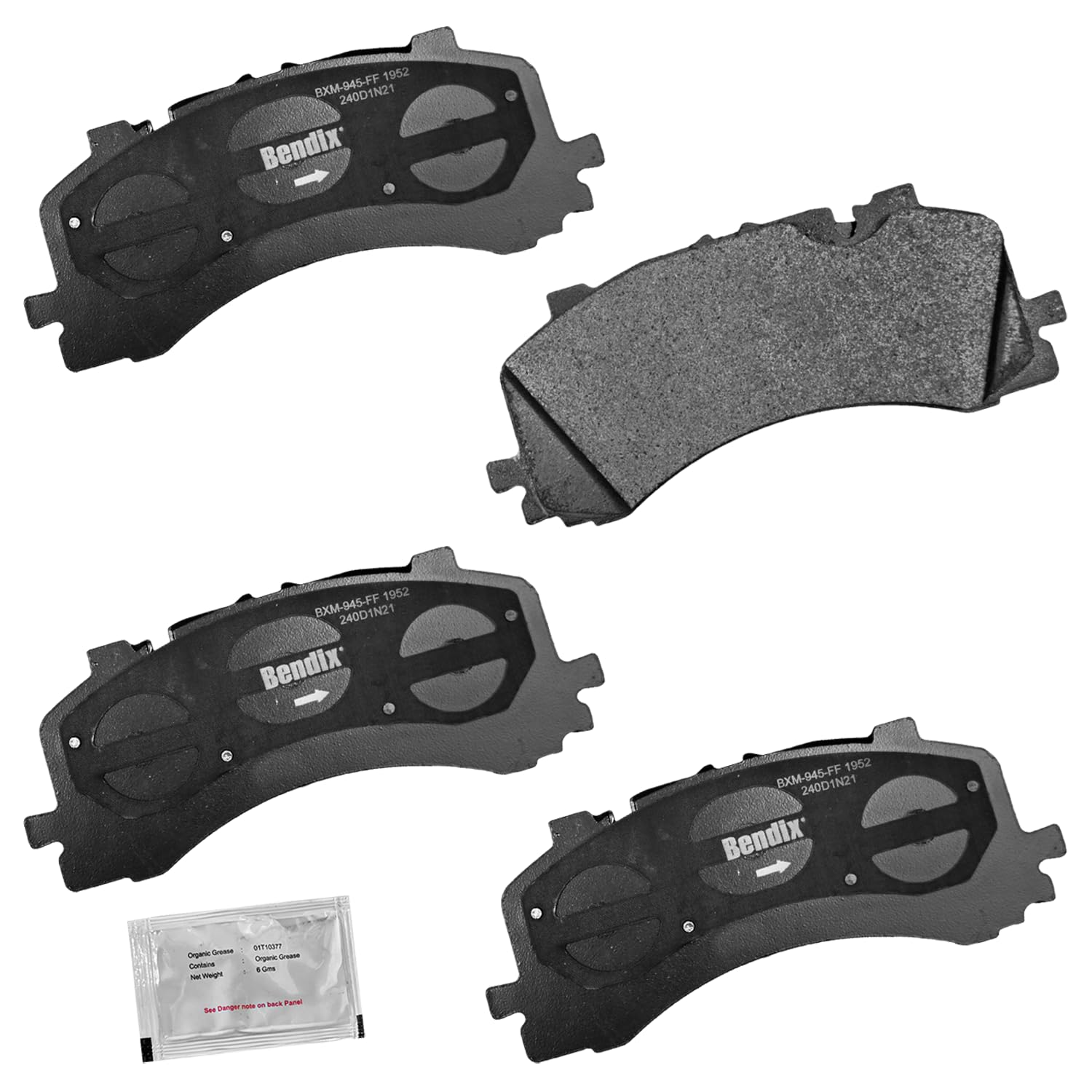 Bendix Priority1 Cfm1952 Semi-Metallic Front Brake Pads For Audi A8 Quattro 2021-2019, S6 2021-2020, S7 2020, S7 Sportback 2021-