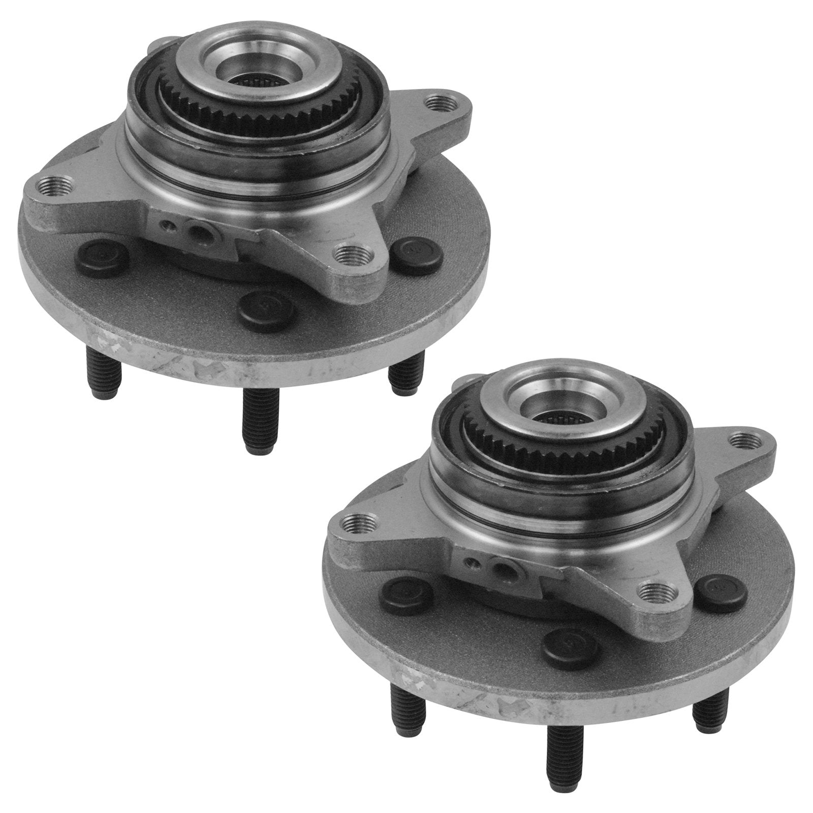 Trq Front Wheel Hub Bearings Assembly Set Compatible With 2007-2010 Ford Expedition Lincoln Navigator