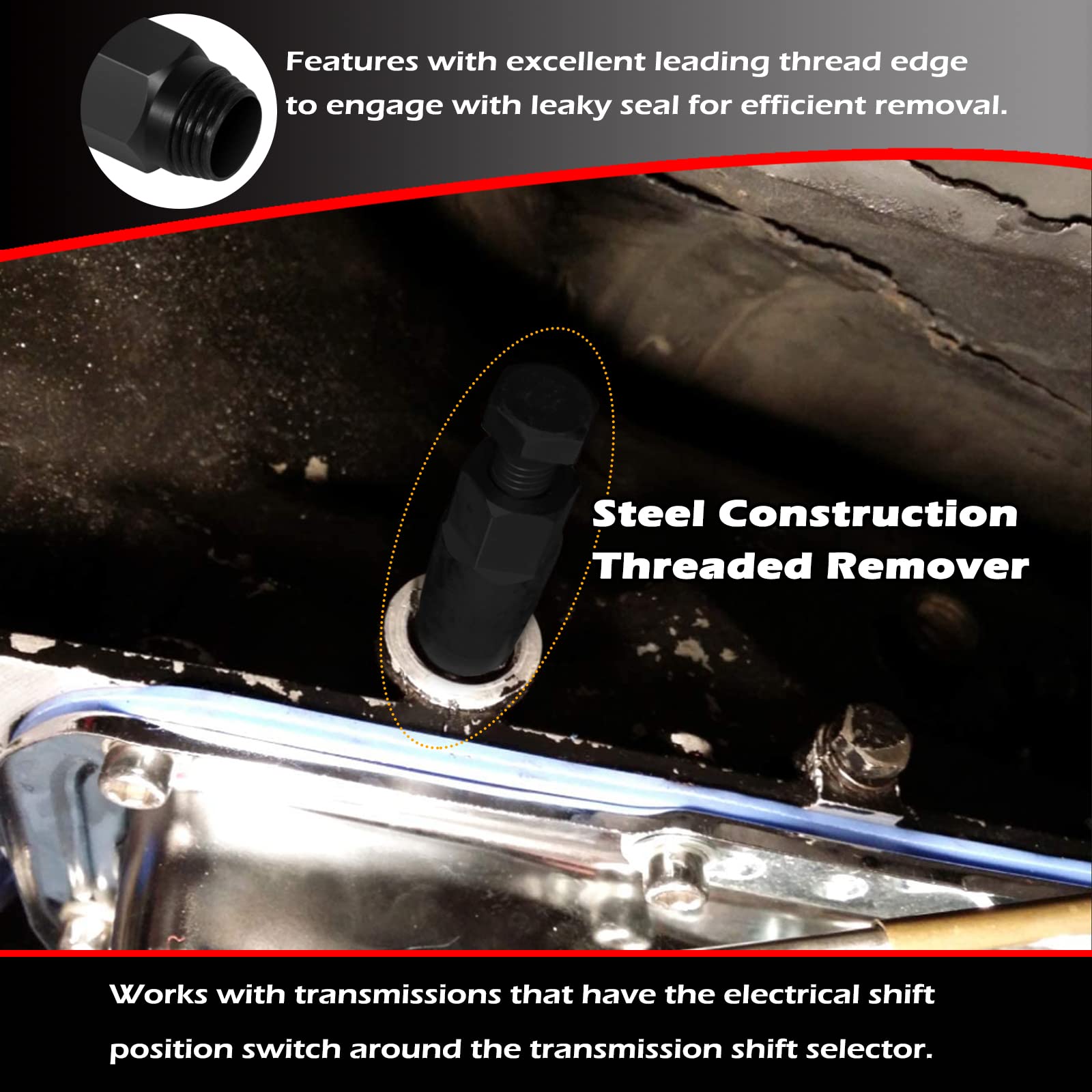 Transmission Shifter Seal Remover & Installer Tools Set With Seal Compatible With Gm 4L60E 4L80E 4Lc65E 4L70E