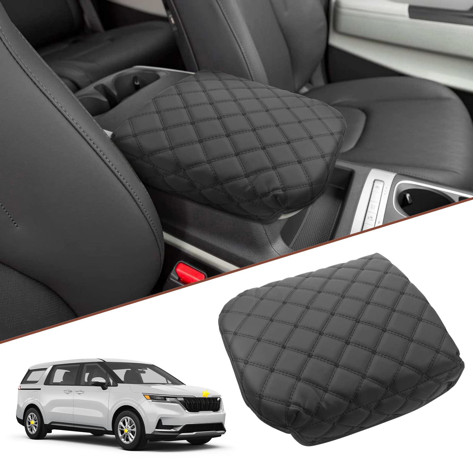 Sktu For 2025 2024 2023 2022 Kia Carnival Center Console Cover Ka4 Mpv Seat Box Cover Protector Kia Carnival 2024 2025 Accessori