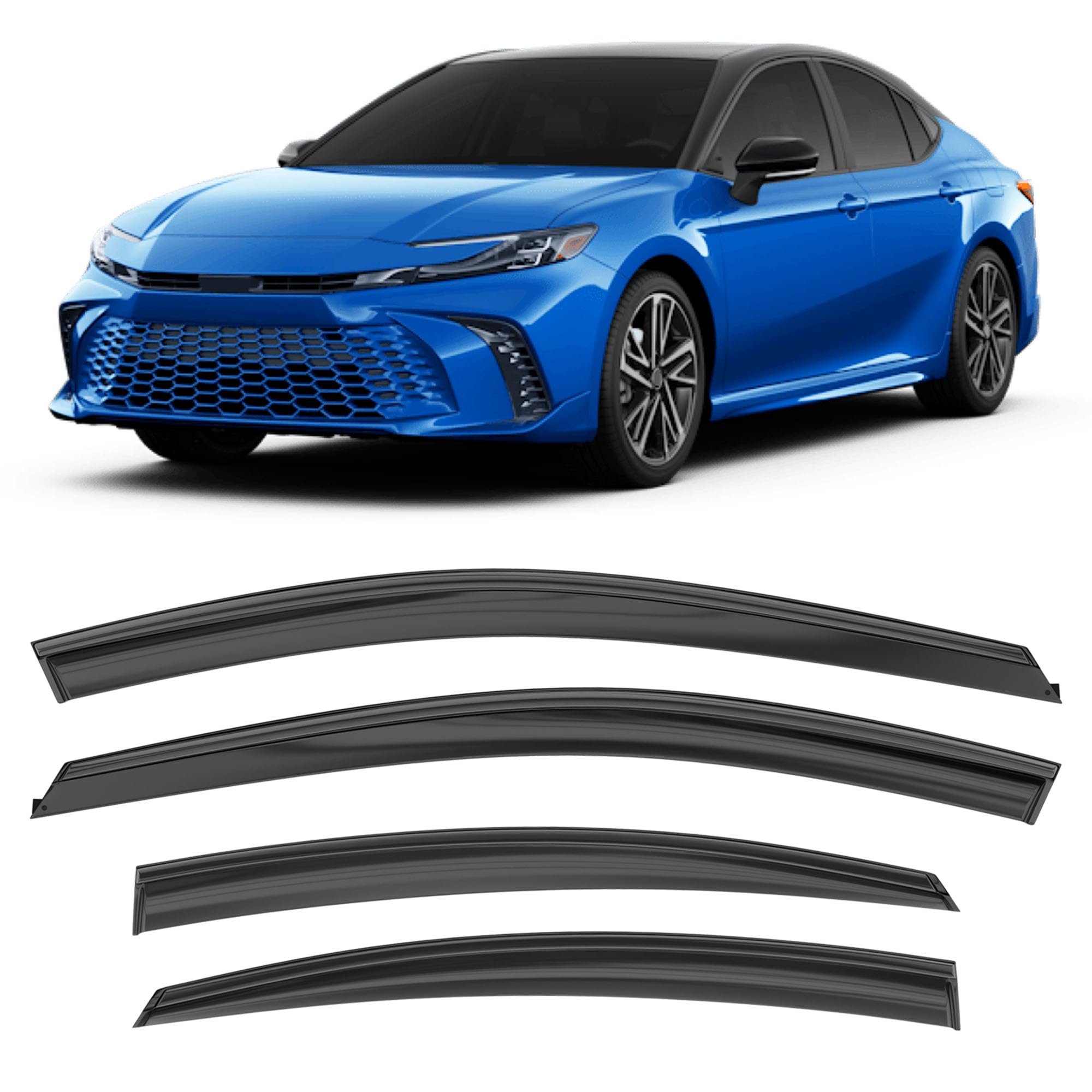 Hope You Ready Shatterproof Tape-On Window Rain Guards Fit For 2025 Toyota Camry, Extra Durable Window Deflectors, Vent Window V