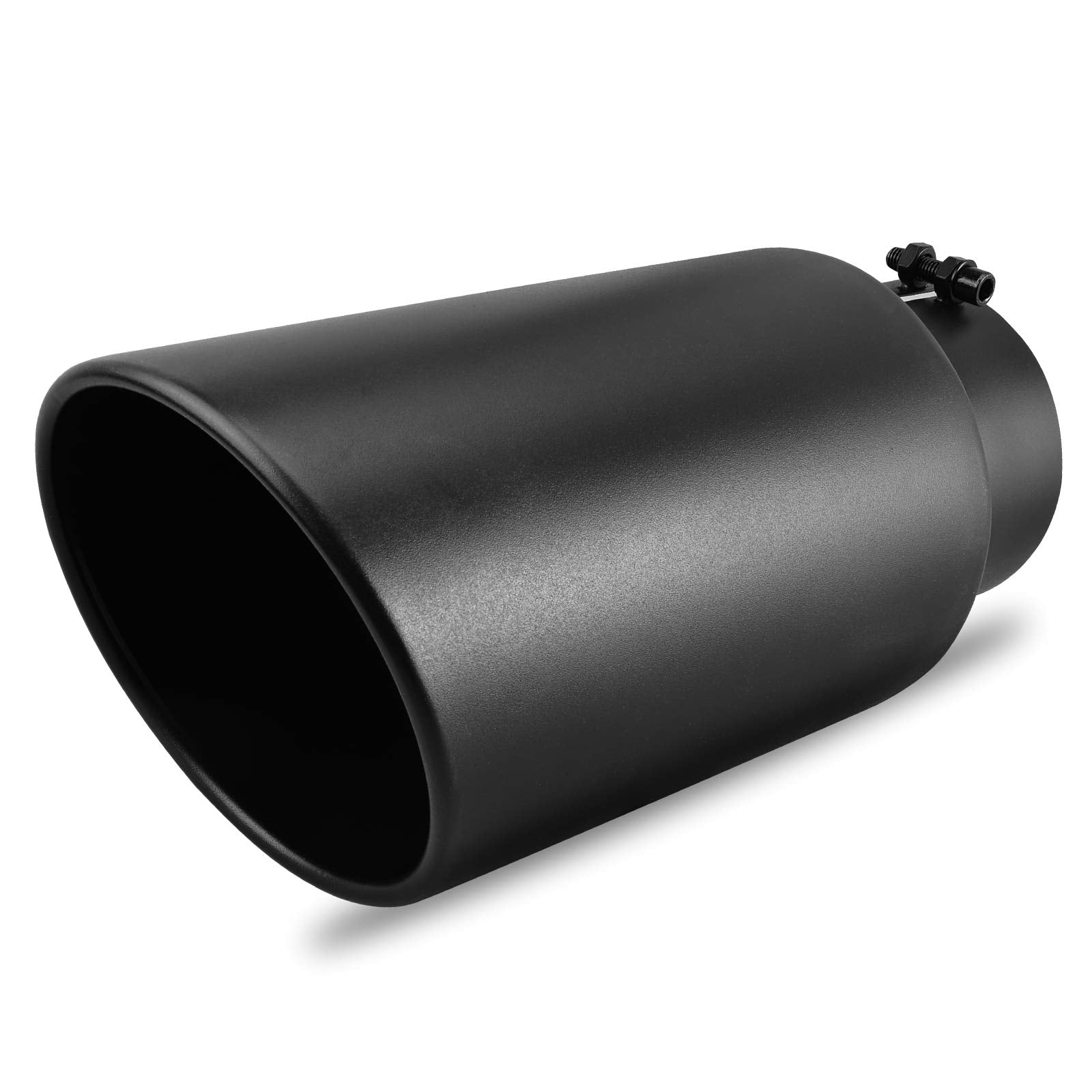 Autosaver88 5 Inch Exhaust Tip, 5'' Inlet 7'' Outlet 15'' Overall Length Stainless Steel Exhaust Tip, Universal Diesel Exhaust T