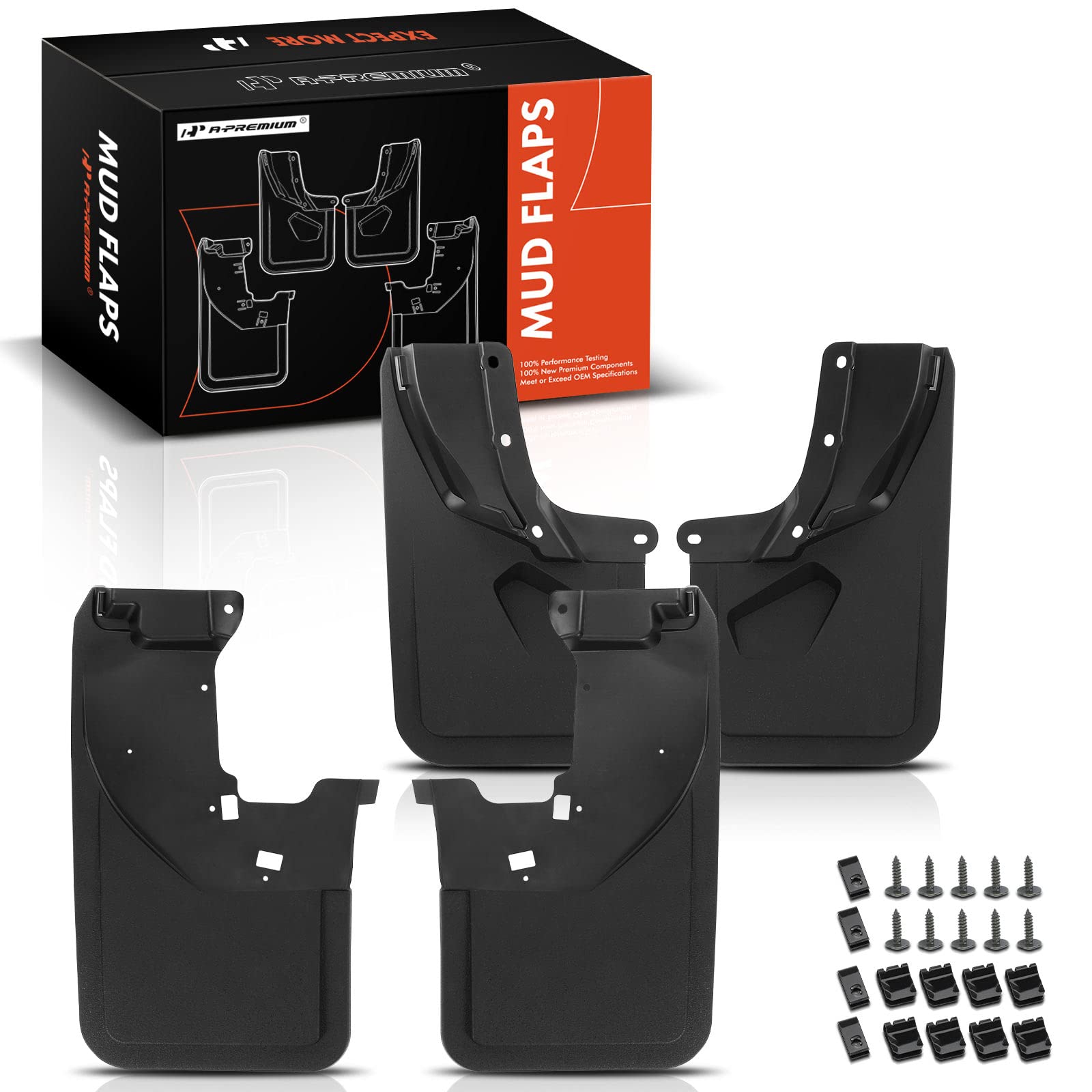 A-Premium - 4Pcs Mud Flaps Splash Guards W/Hardware Compatible With Ford Bronco 2024-2021, [4 & 2-Door] - For Base, Everglades, 