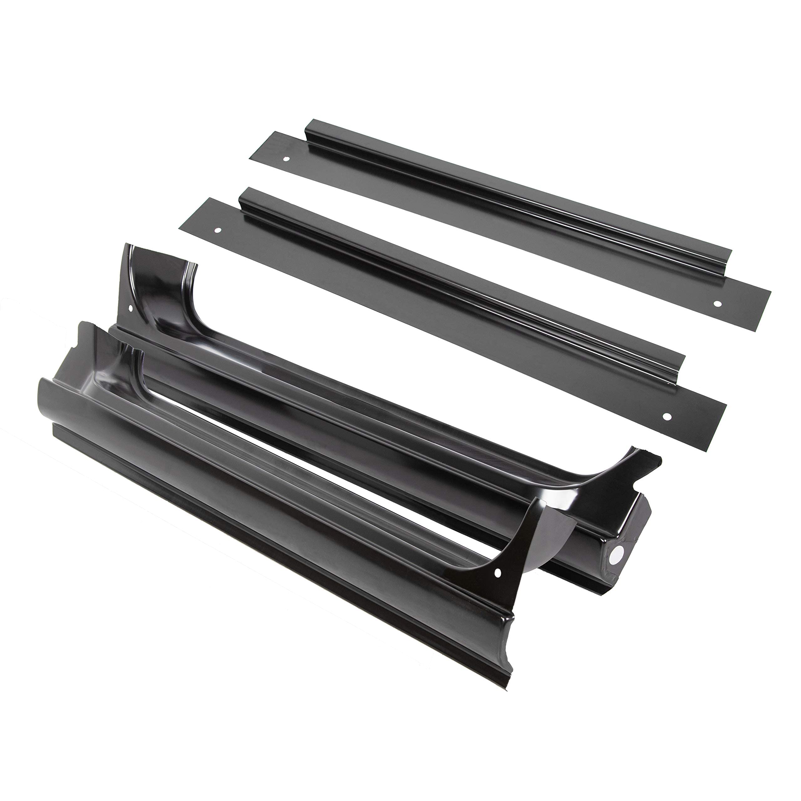 Ecotric Full Rocker Panels Compatible With 1967-1972 Chevy Chevrolet Gmc C10 Truck W/Inner Patch Panels Replacement For Gm1600102 Gm1601102