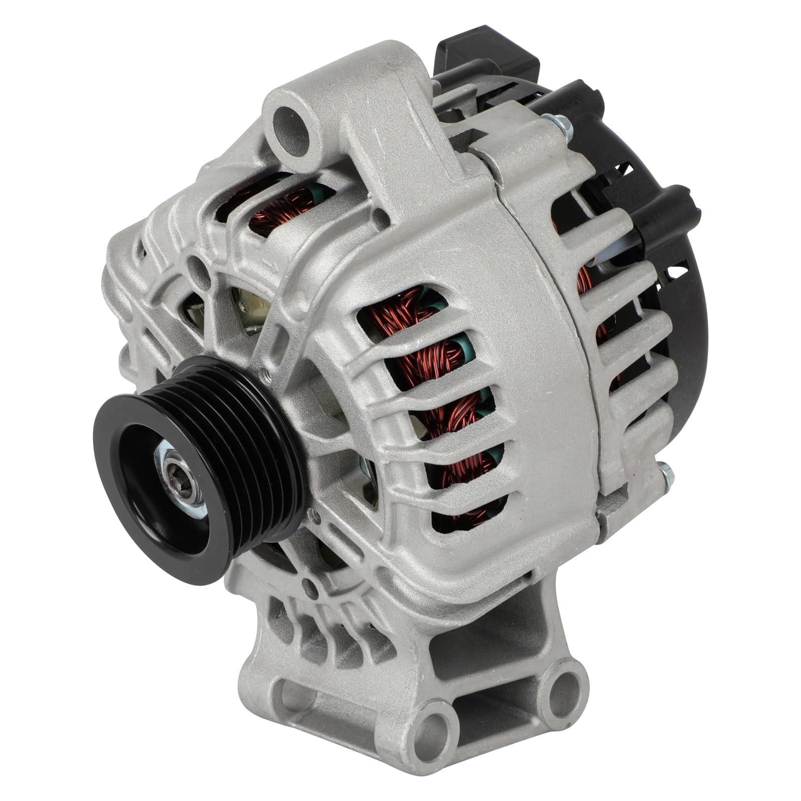 SCITOO Alternator Fit for Ford Fiesta 2011-2019 1.6L, DOHC & Naturally Aspirated- 12V 120Amp CW S6 Pulley Class, Replace OE# 116