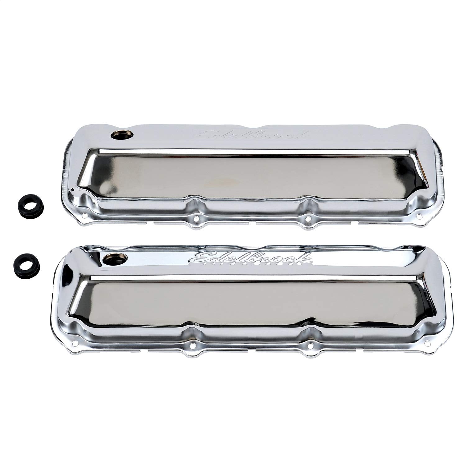 Edelbrock 4463 Signature Series Chrome Valve Covers - Set Of 2, Multi, One Size
