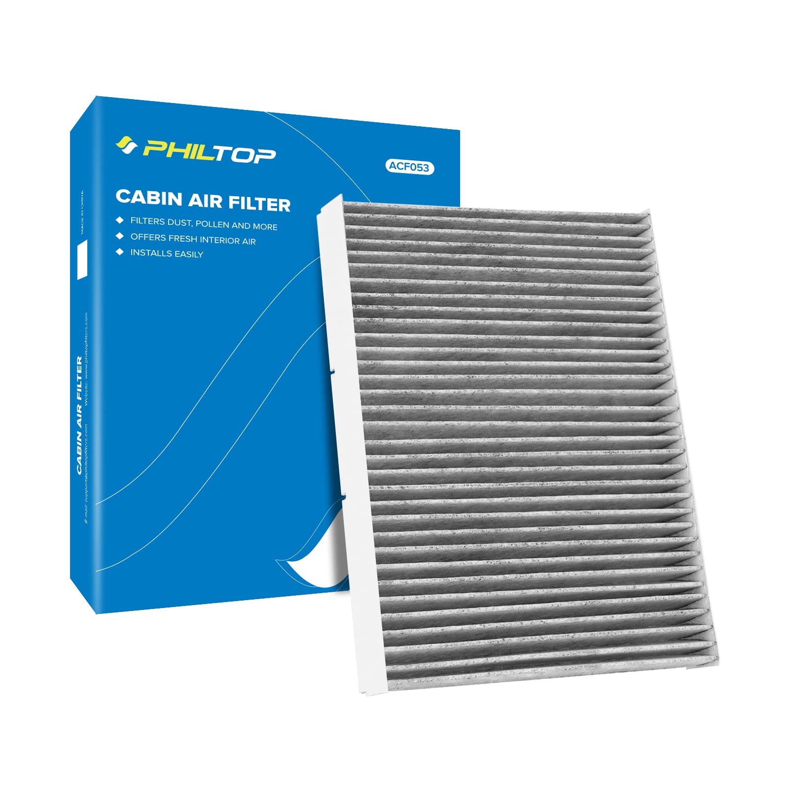 Philtop Cabin Air Filter, Replacement For Jetta 1993-2005, Passat 2001-2005, Golf 1993-2006, Premium Acf053(Cf8644A) Cabin Filte