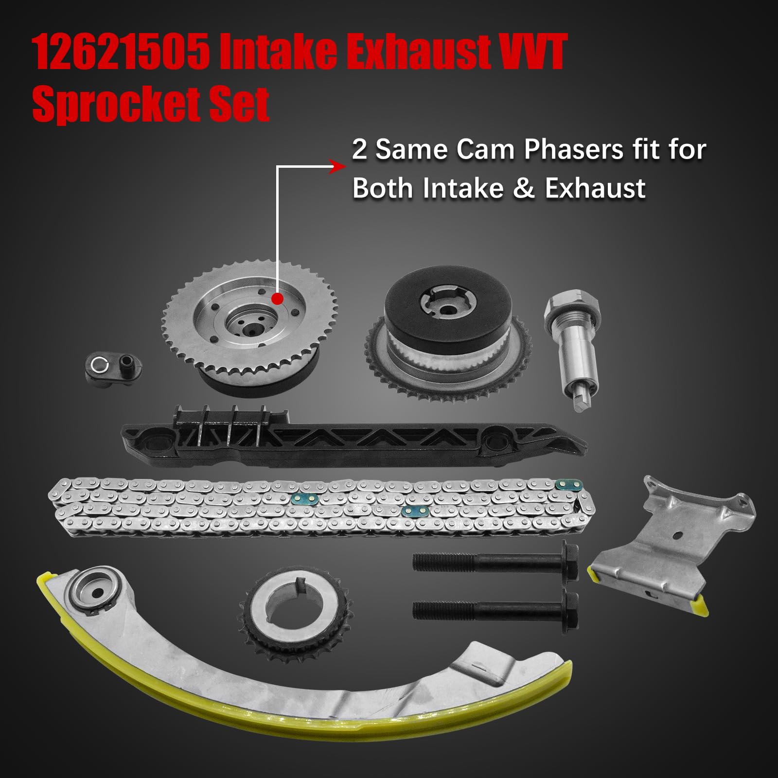 2.4 Timing Chain Kit w/Water Pump for Chevy Equinox Malibu for GMC Terrain 2011-2017,for Buick Regal Lacrosse Verano 2.2 2.4L Ec