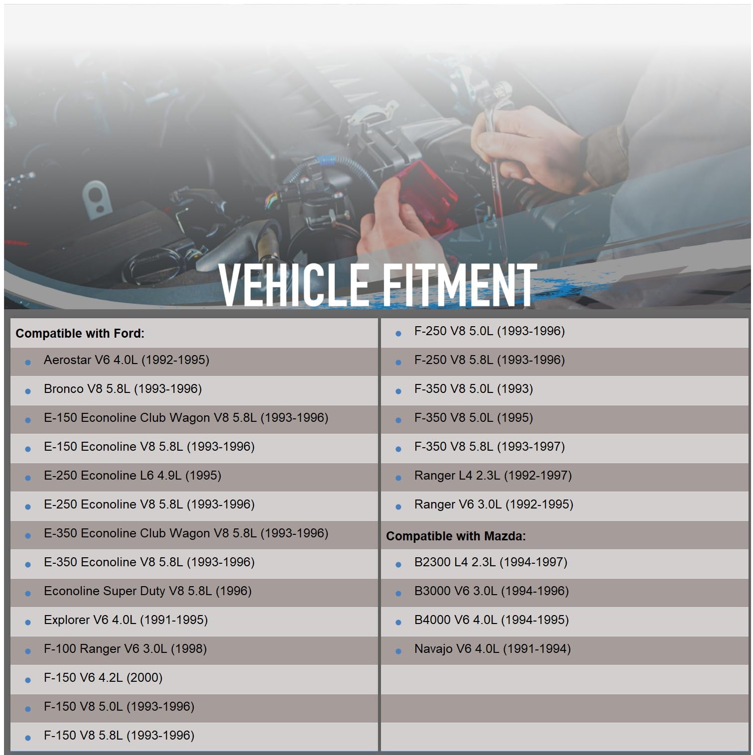 Oeg Parts New Alternator Compatible With Ford Escort, Ranger, Mazda Pickup 2.3L 2.3 3.0L 3.0 4.0L 5.0 5.0L 5.8 5.8L 1992-1997 92