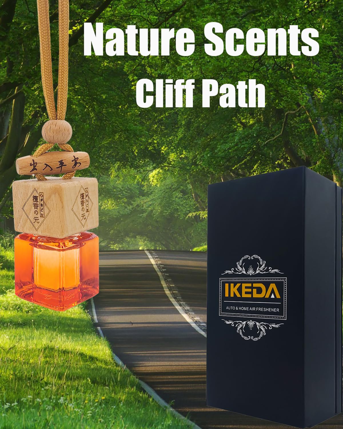 Ikeda Fragrance Car Air Freshener 8Ml Automotive Scents | Long-Lasting Keep Fragrance | Auto Hanging Diffuser Bottles | Remove O