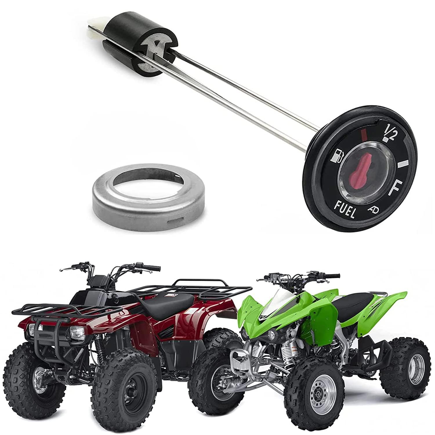 GXARTS Fuel Gauge with Cap Compatible with Kawasaki Bayou 220 250 300 400 KLF220 KLF250 KLF300 KLF400 Prairie 300 400 KVF300 KVF