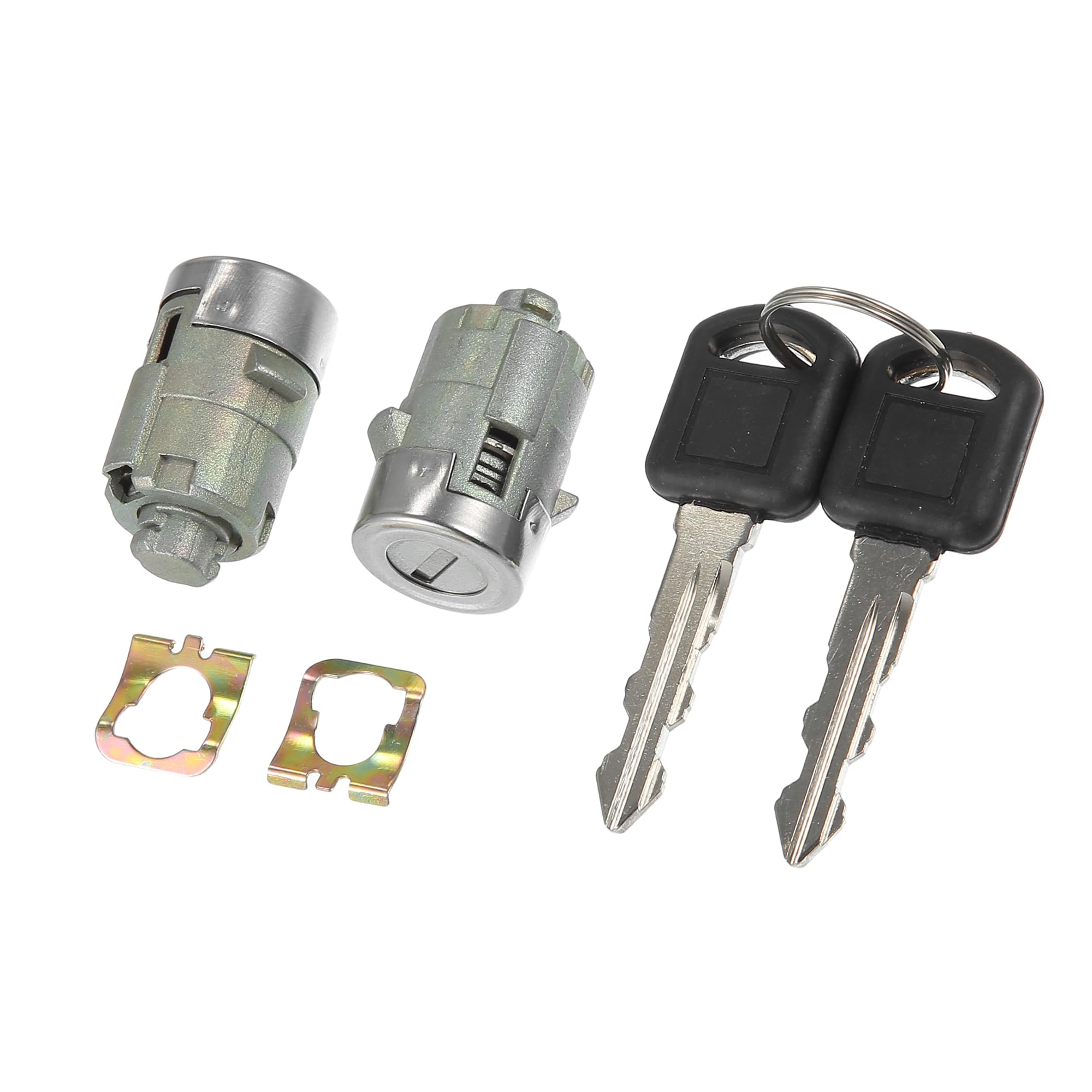 Hihaha Front Left Right Door Lock Cylinder with Keys Install Hardware for Chevy Silverado Tahoe Suburban/Passenger Driver Side D