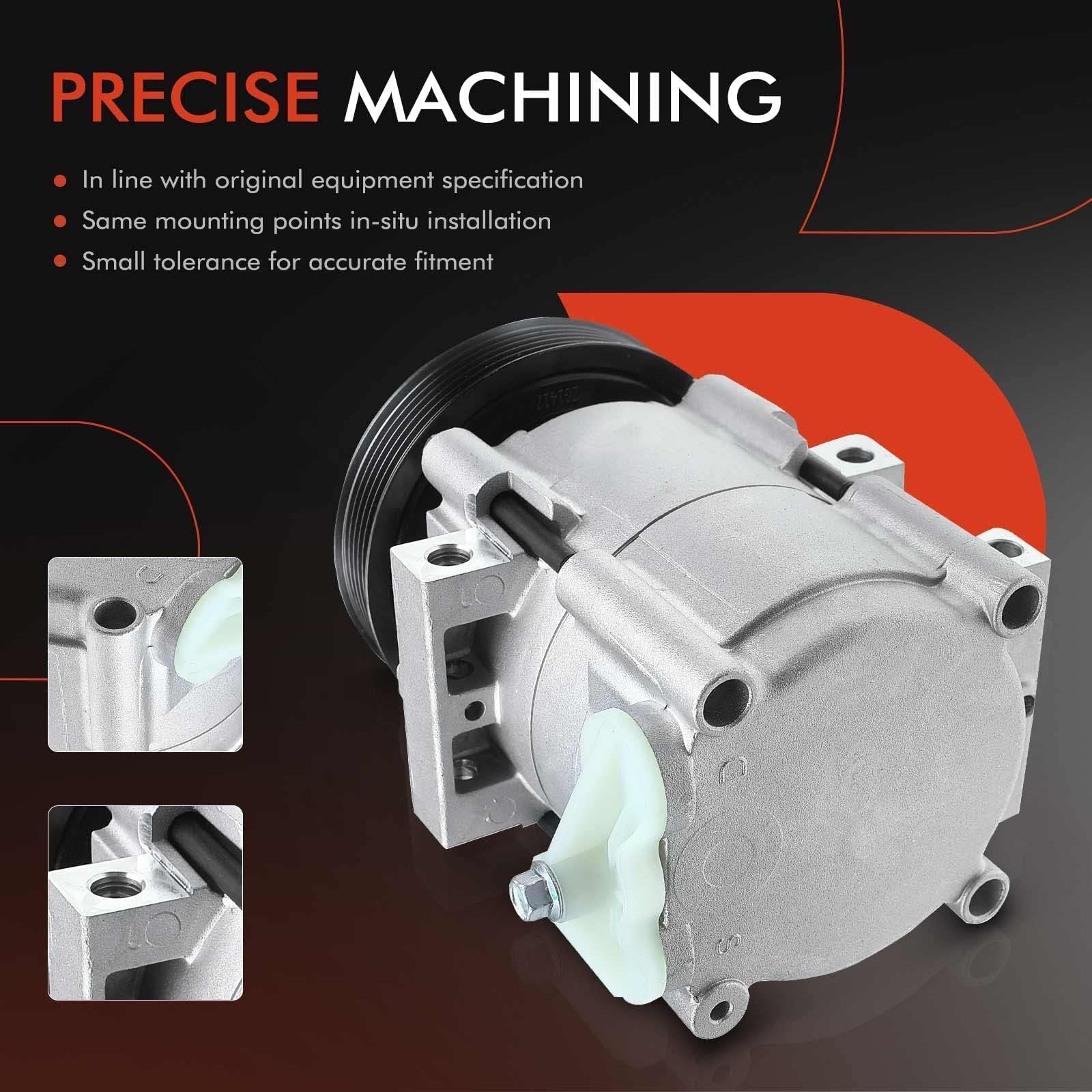 A-Premium Air Conditioner AC Compressor with Clutch Compatible with Ford F-150 4.2L 1997-2006, F-150 Heritage 4.2L 2004