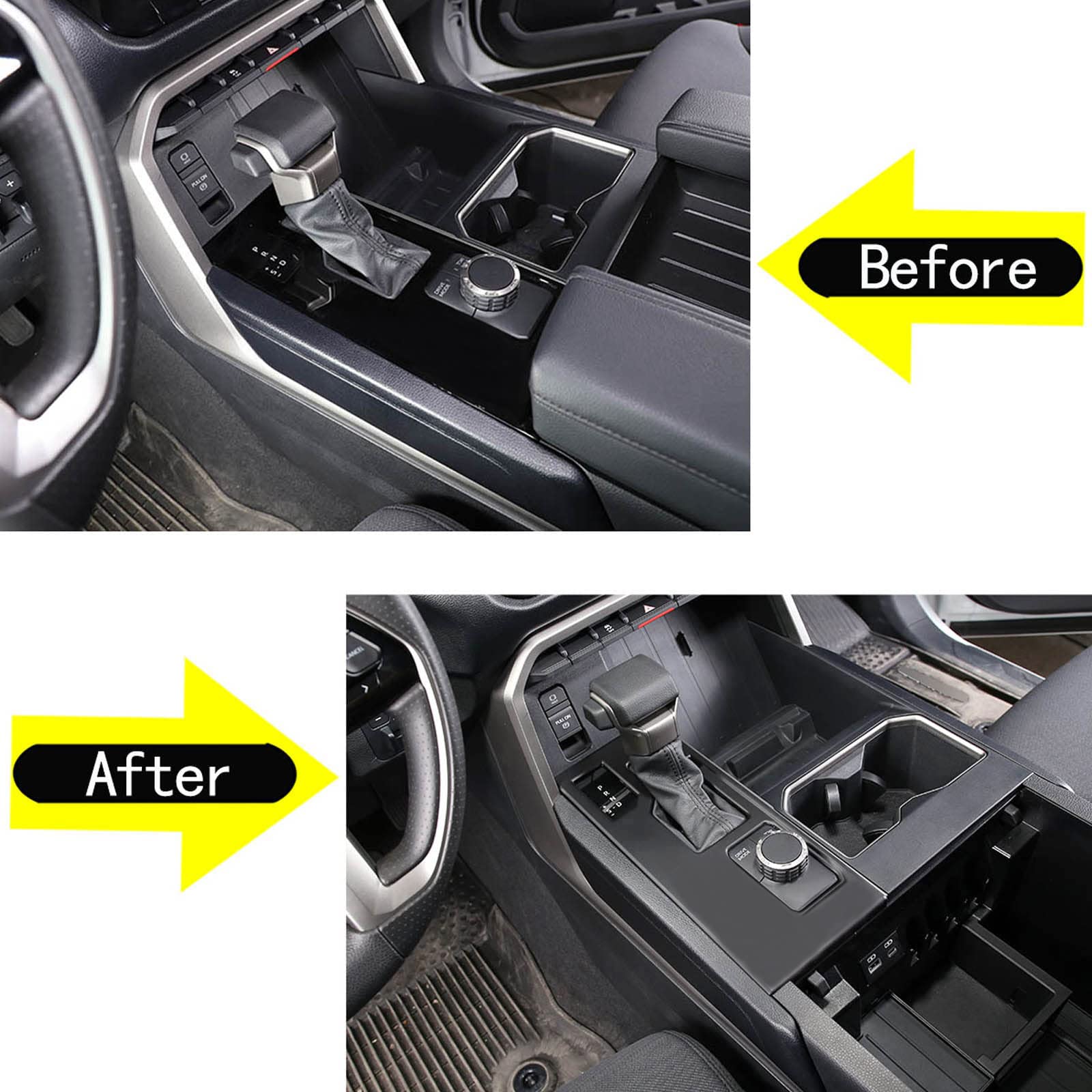 Aunginsy Central Control Gear Shift Panel Trim Cover Compatible With Toyota Tundra/Sequoia 2022-2025 Truck Gear Shifter Console