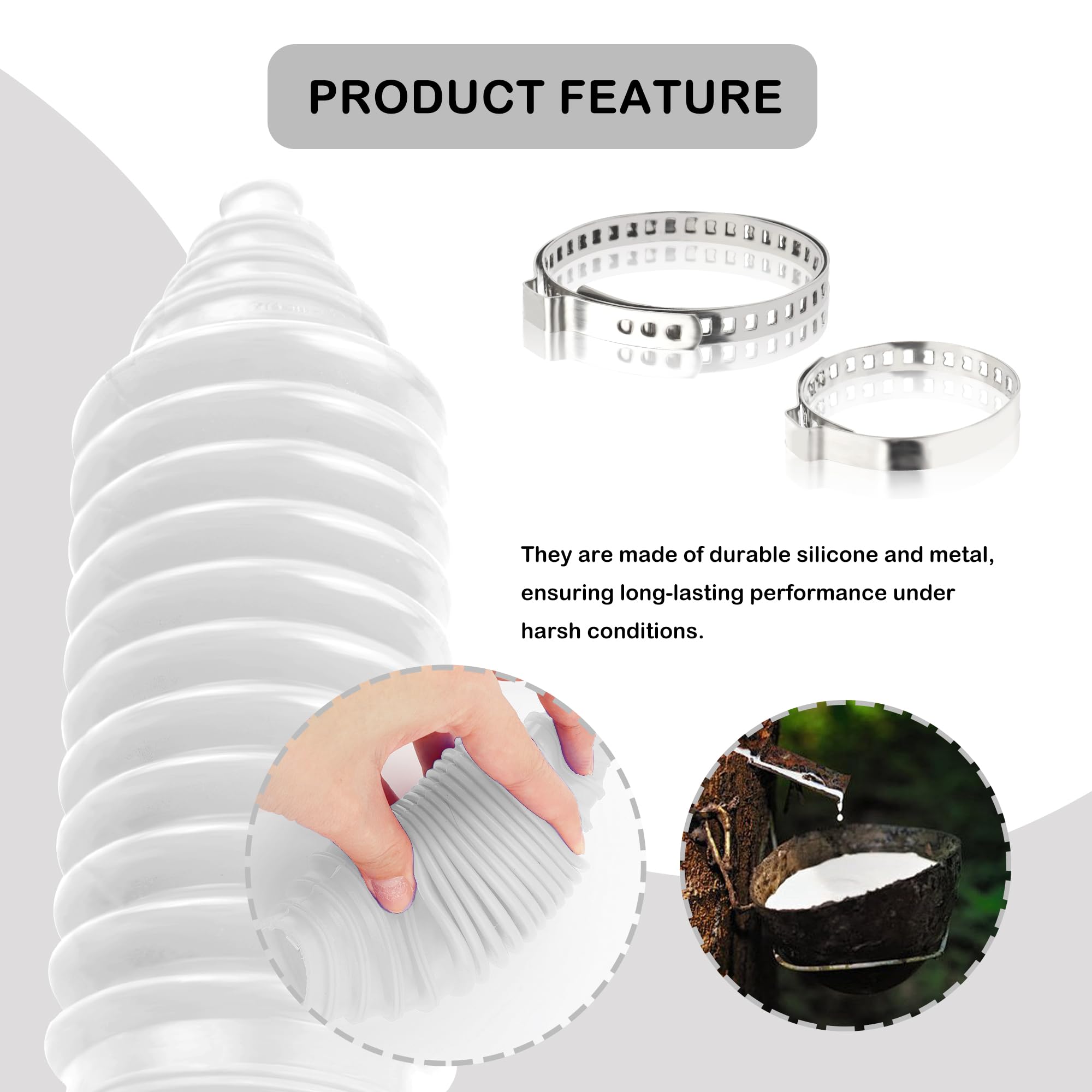 Car Rack and Pinion Boot Steering Rack Boot Tool Kit,Dustproof Silicone Inner Tie Rod Boot Set with Rack and Pinion Bellow Cable