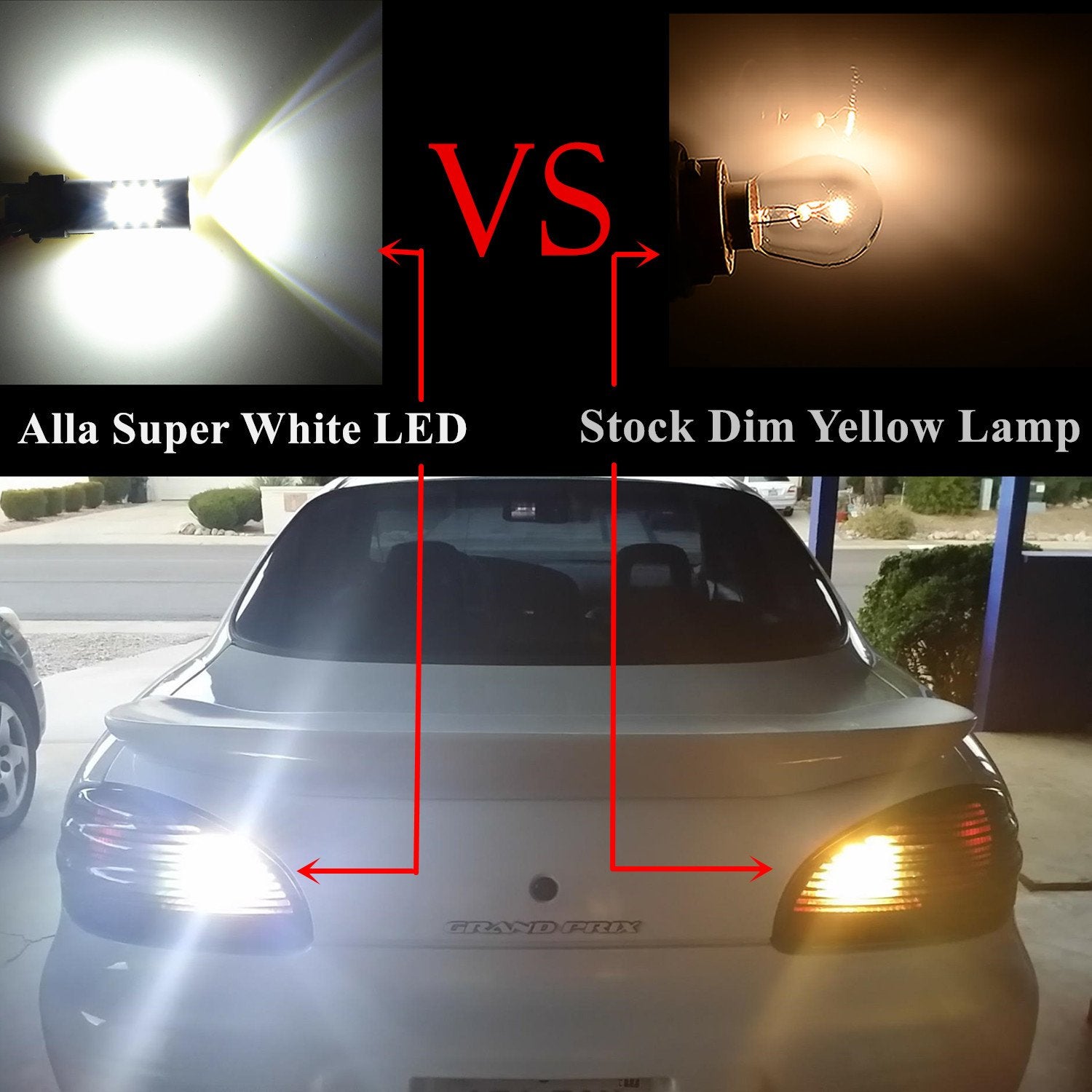 Alla Lighting Super Bright 39-Smd T20 7443 7440 W21W Led Bulb High Power 2835 Chipsets 6000K Xenon White Led Back-Up Reverse Lig