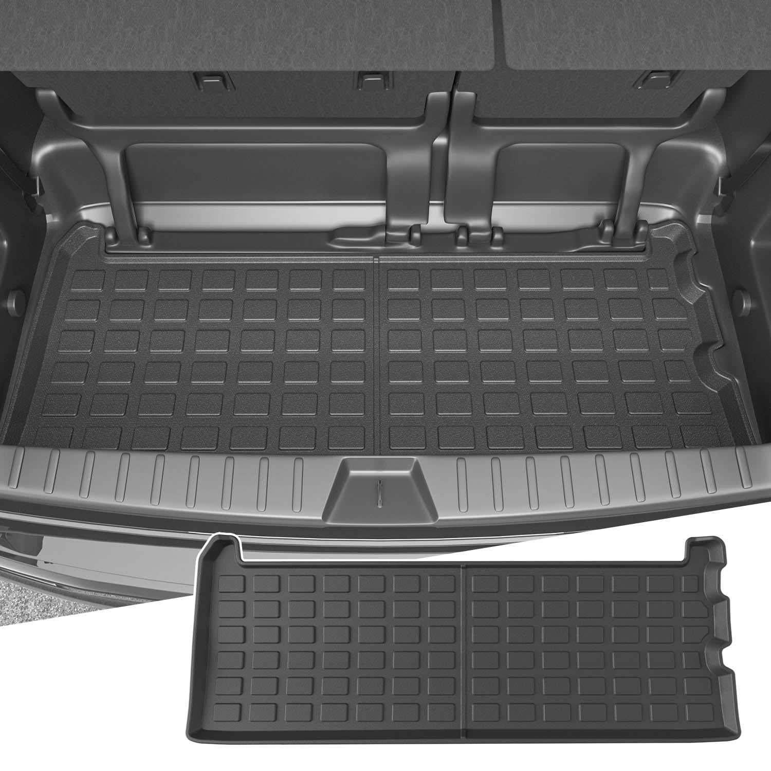 powoq Trunk Mat Compatible with 2021-2025 Toyota Sienna 3rd Row Cargo Liner TPE Rear Trunk Liner Mat Replacement for 2021 2022 2