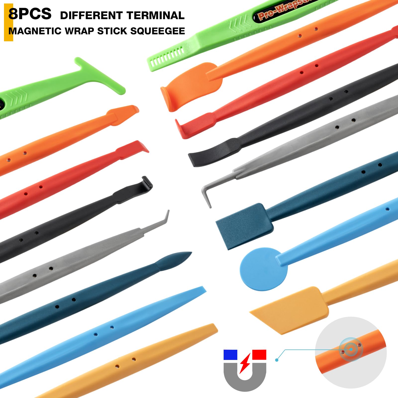 Gomake Vinyl Wrap Tool Car Wrap Kit For Window Tint Film Installation, Include Heat Gun, Tinting Squeegee,Micro Tucking Stick, F