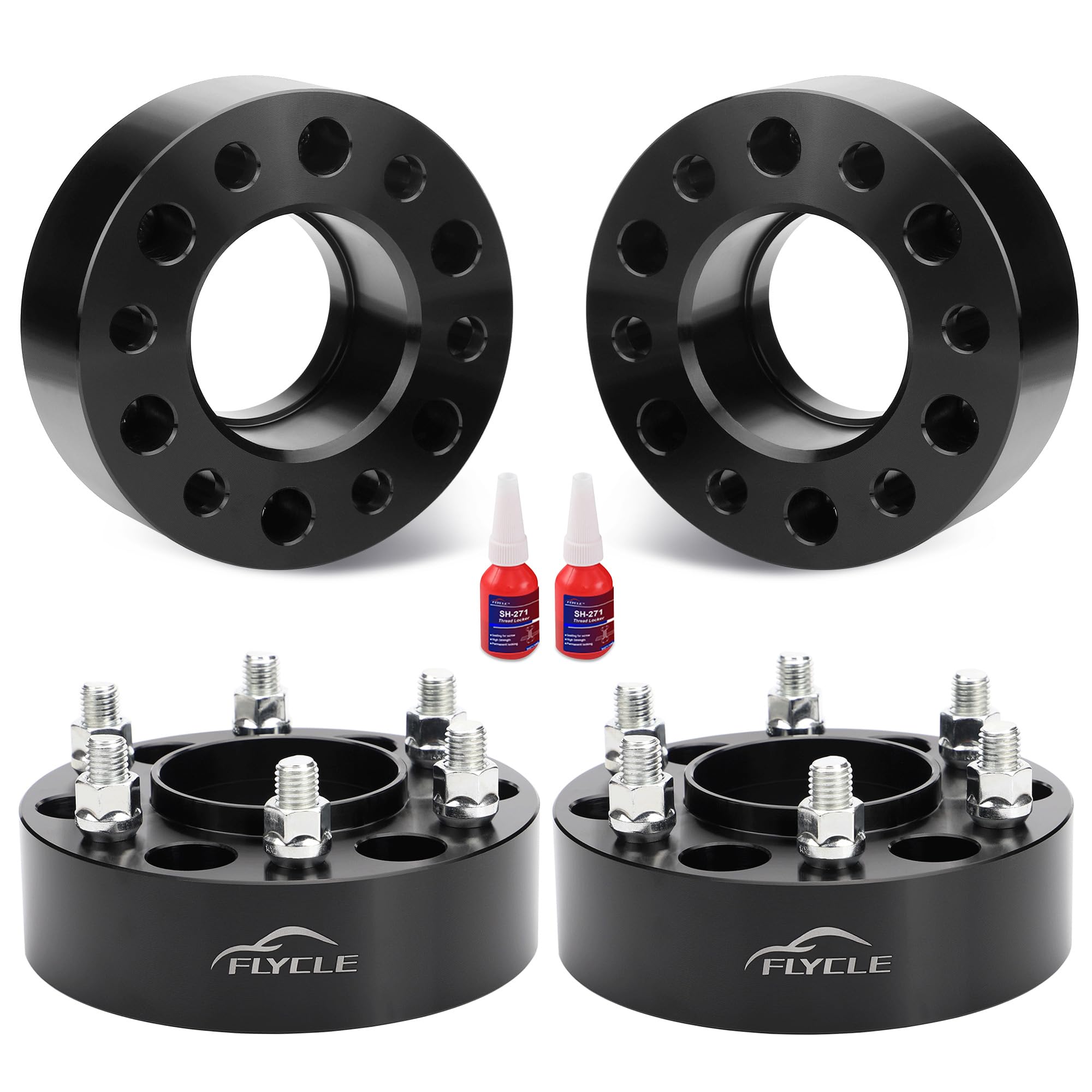 Flycle 2'' 6X135 Wheel Spacer For 2015-2025 F150, 6 Lug 6X135Mm Wheel Spacers 14X1.5 Studs & 87.1 Mm Bore Compatible With F-150