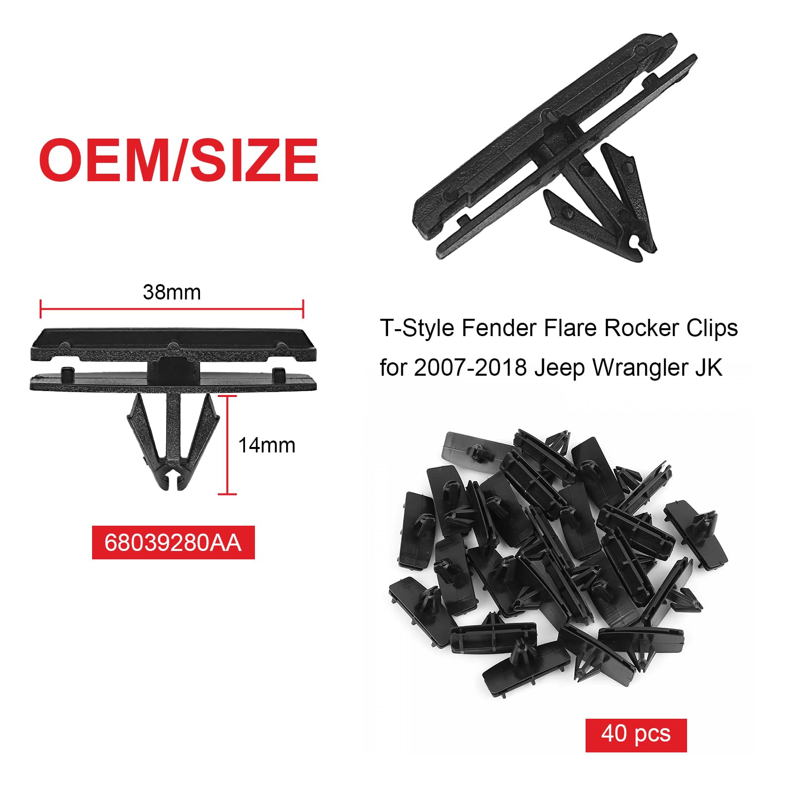 161Pcs Fender Clips For 2007-2022 Jeep Wrangler Jl Jk & 2005-2010 Grand Cherokee, Retainer Push Pins 6030441, Plastic Rivets 650