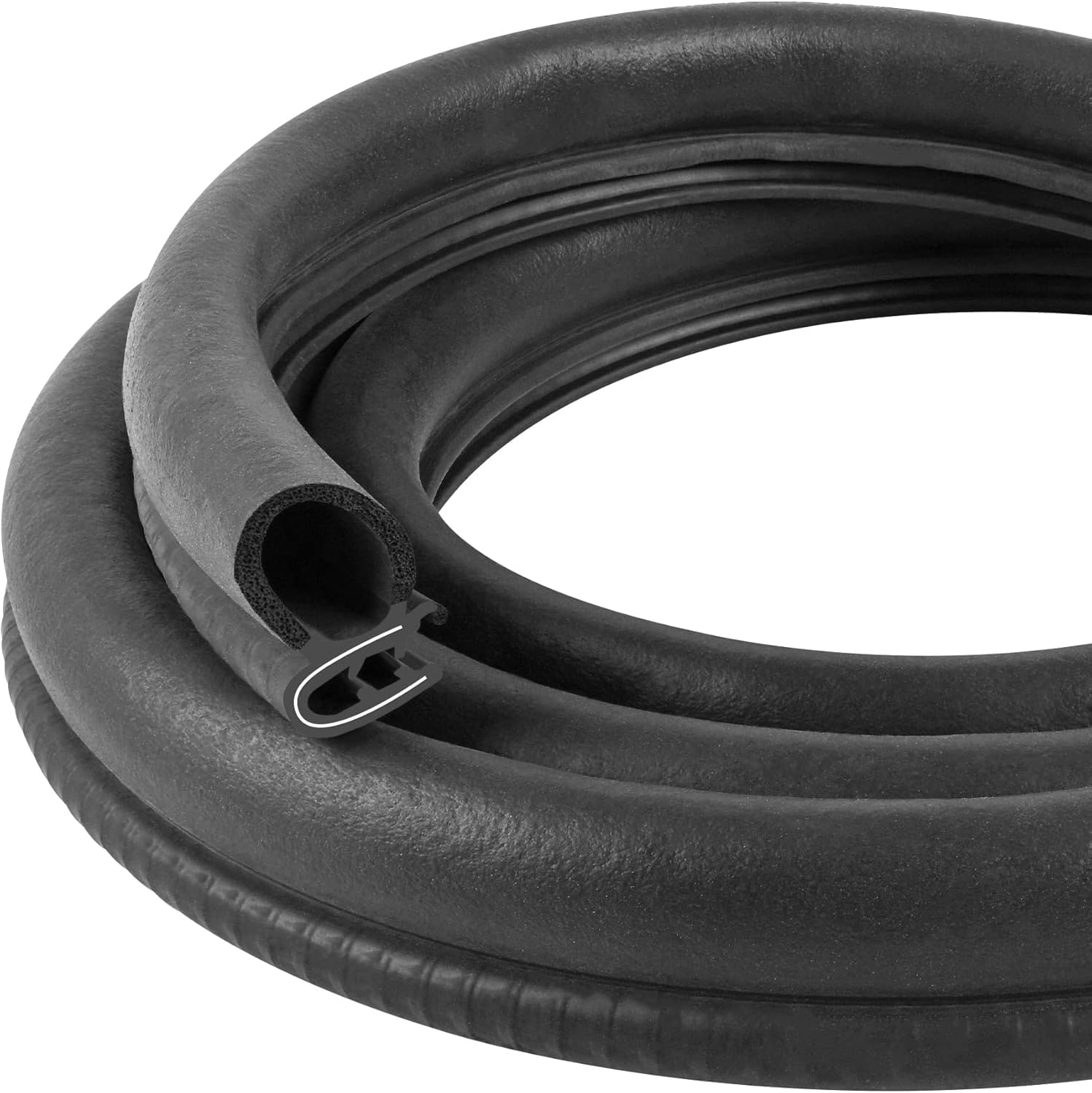 Automotive Door Weather Stripping 11Ft Car Door Rubber Edge Trim Seal Strip Gasket With Side Bulb For Car Bus Camper Boat Rv Tru