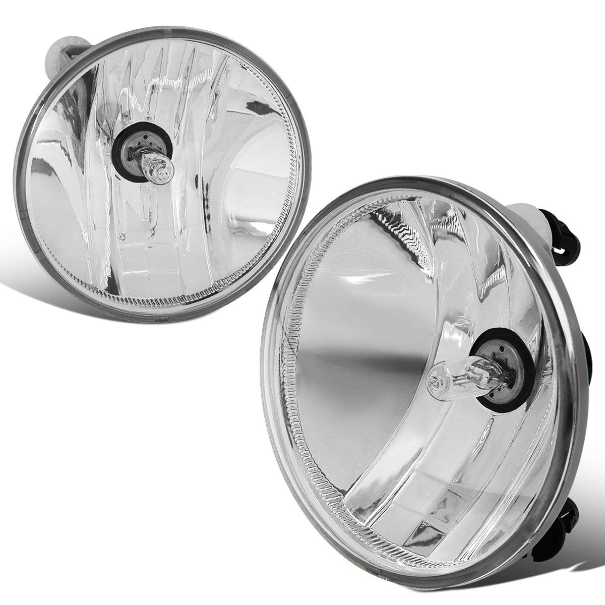 Auto Dynasty Front Bumper Driving Fog Lights Compatible with Silverado Colorado Tahoe Sierra Canyon Yukon 07-19, Driver and Passenger Side, Clear Lens