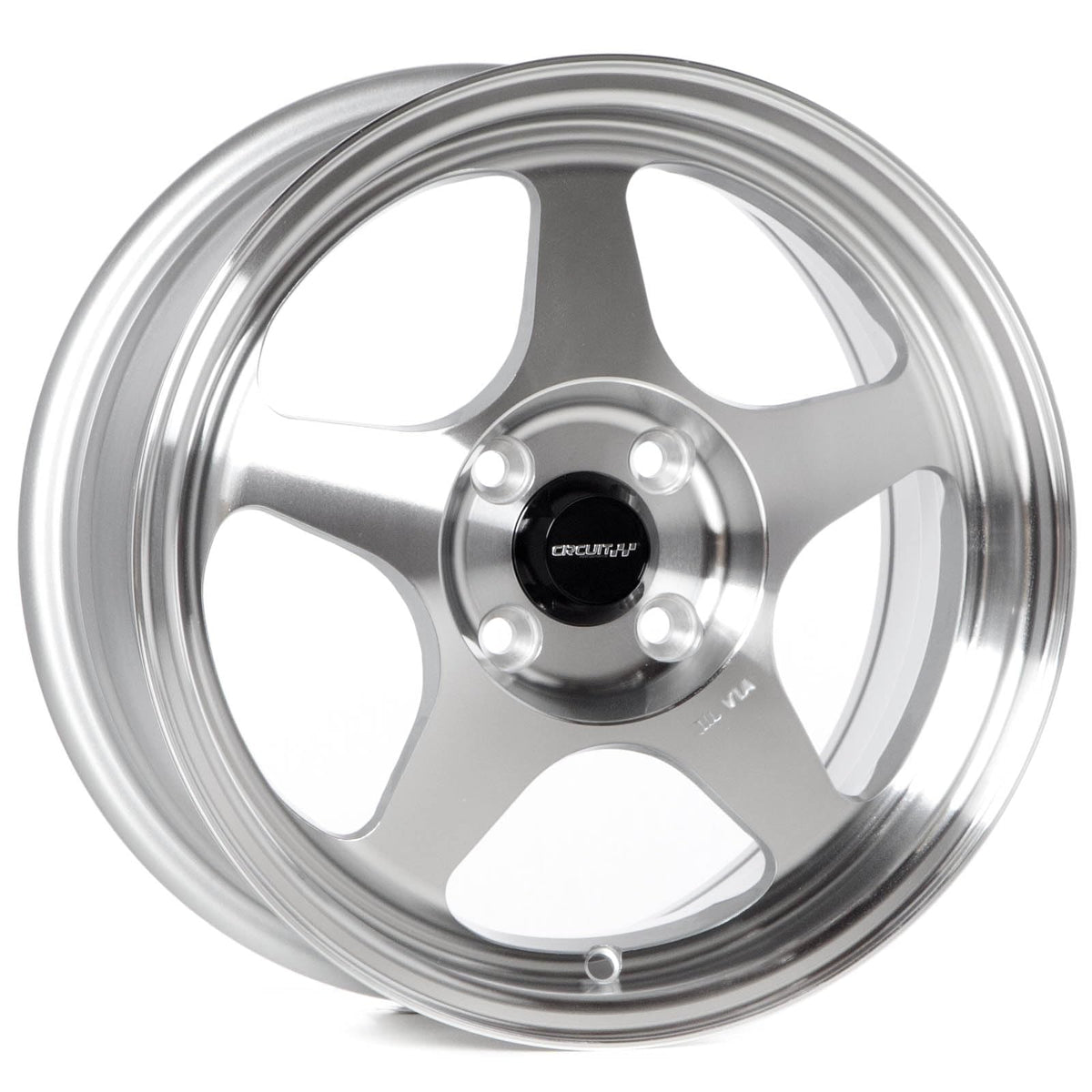 Circuit Performance Cp22 15  6.5 Machined Silver 4  100 [+35Mm] Wheels Spoon Style Rims Compatible With Honda Civic Ek Eg, Acura