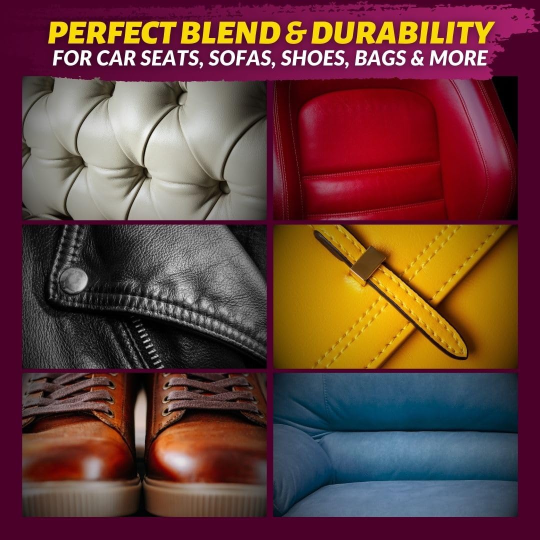 Coconix Vinyl and Leather Repair Kit - Restore Furniture, Jackets, Sofas, Boats, Car Seats - Easy Color Matching, All Materials