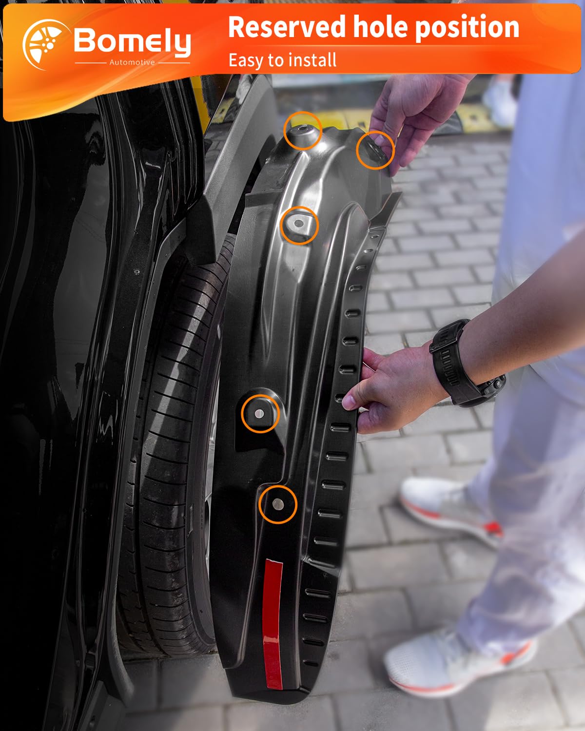 Bomely Mud Flaps Compatible With 2019 2020 2021 2022 2023 2024 2025 Toyota Rav4 Fender Flares Black Rear Splash Guards For Toyota Rav4 Accessories 2Pcs