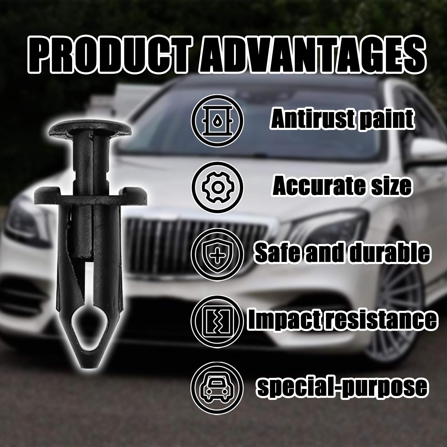 Gistilli 20Pcs Nylon Fender Fastener Rivet Push Clips Compatible with Honda Suzuki Kawasaki Rangers RZR Sportsman Polaris 766185