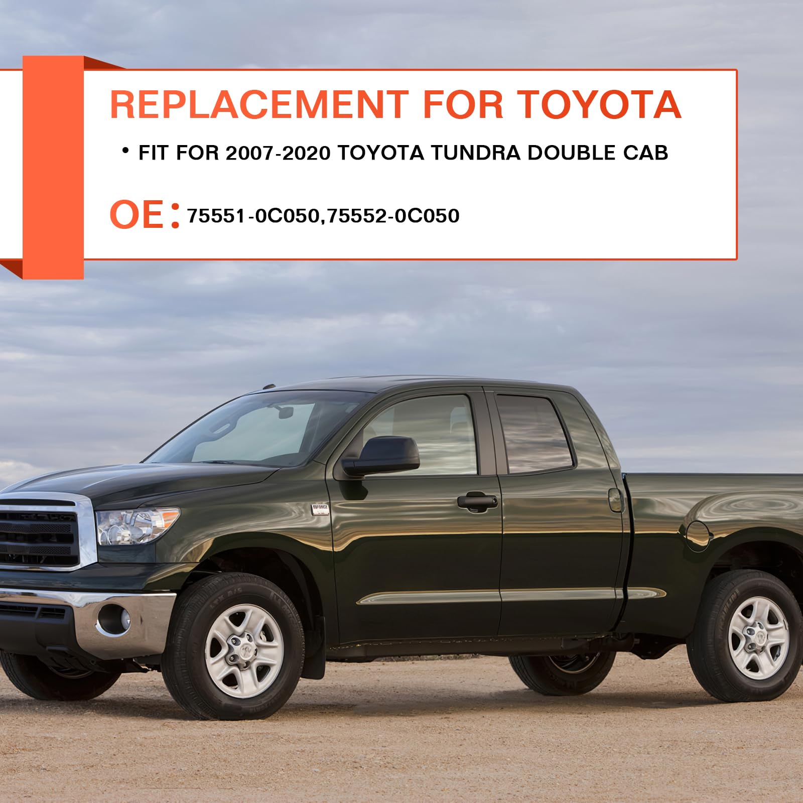 ACLONG Roof Molding Drip Weatherstrip Car Roof Moulding Trim Seal Kit Fit for Toyota Tundra Double Cab 2007-2020 Replaces 75551-