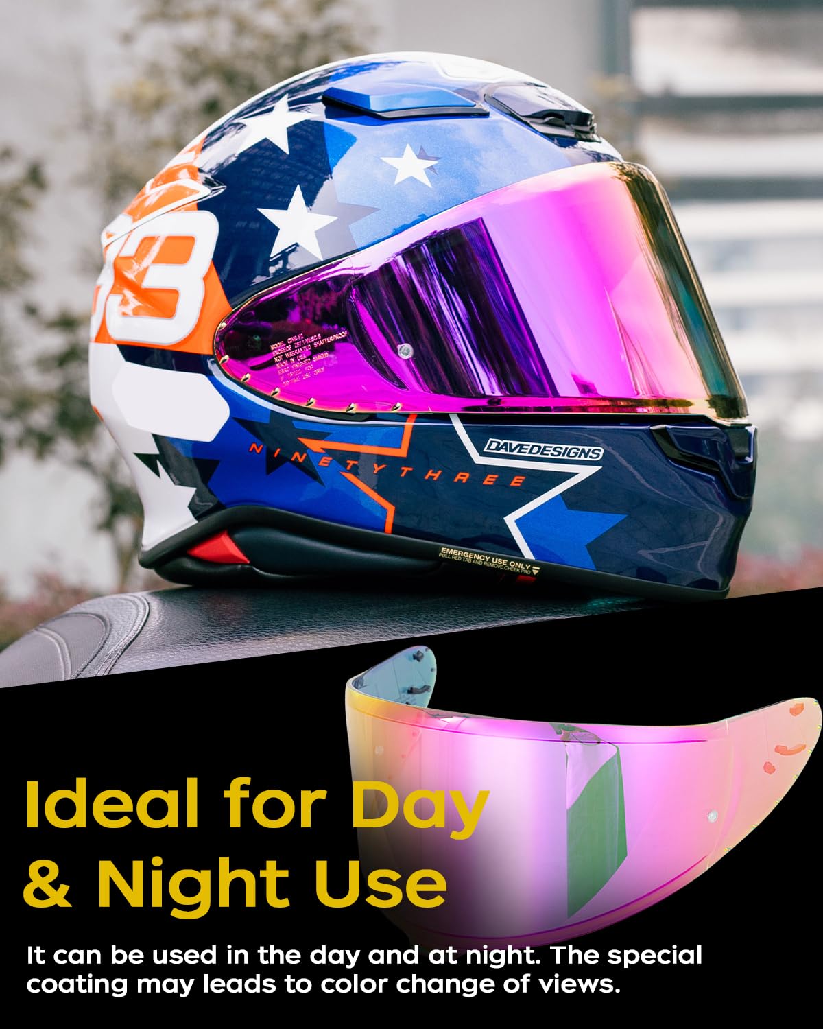 Soman Rf-1400 Rf 1400 Helmet Visors Shield, Cwr-F2 Visor Face Shield For Rf-1400 Cwr-F2 Z8 Nxr2 Uv Protection (Smoke Revo Purple