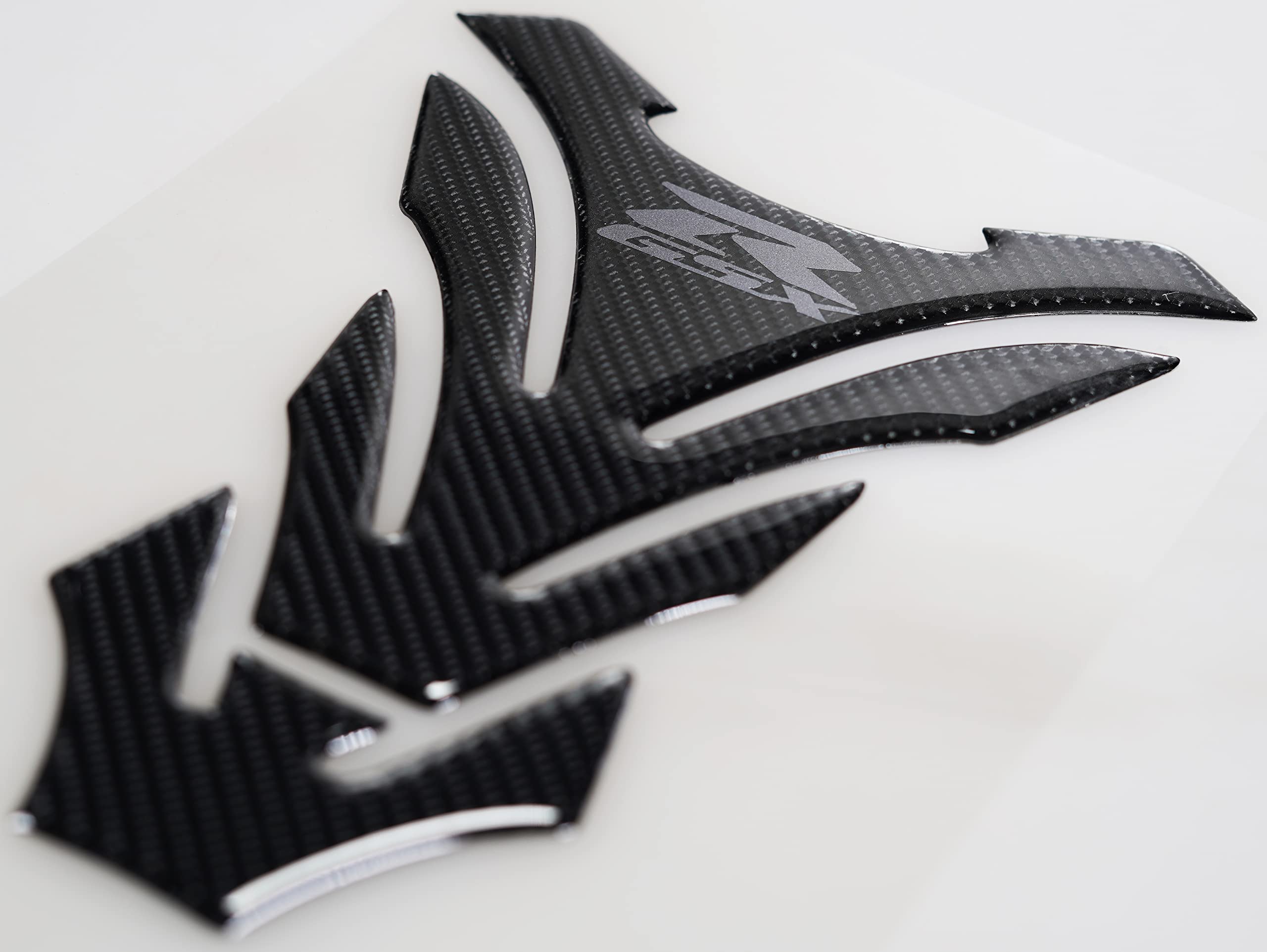 Revsostar Real Carbon Fibre Gas Cap, Tank Pad,Triple Tree Front End Upper, Top Clamp Decal Stickers, Tank Pad, Tank Protector For Gsxr 600 Gsxr 750 Gsxr 1000 K6 K7 K8 K9 L1 2006-2017(Grey)