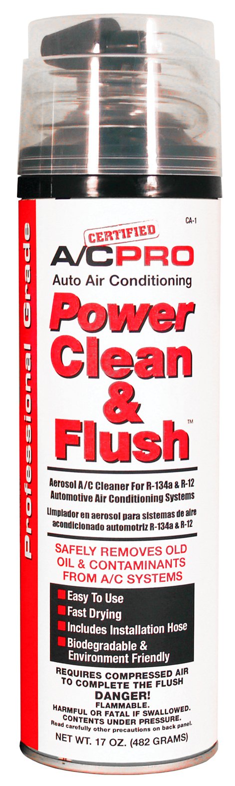 InterDynamics AC PRO CA-1 Auto Air Conditioning Aerosol Power Clean and Flush- 17 oz.