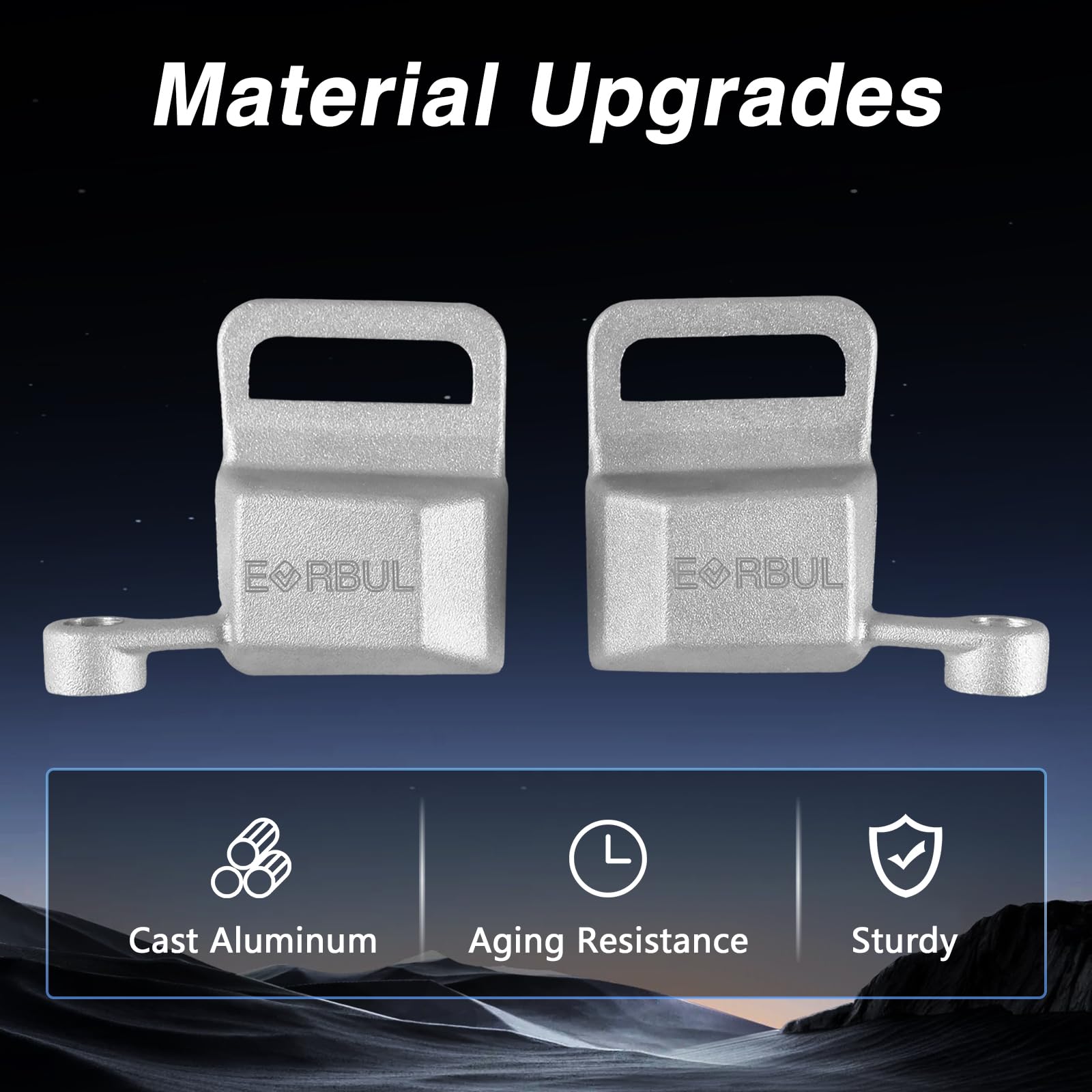 EVRBUL Pair of Upgraded Aluminum Car Door Arm Rest Switch Panel Clip Repair Kit Door Arm Rest Bracket Driver and Passenger Side