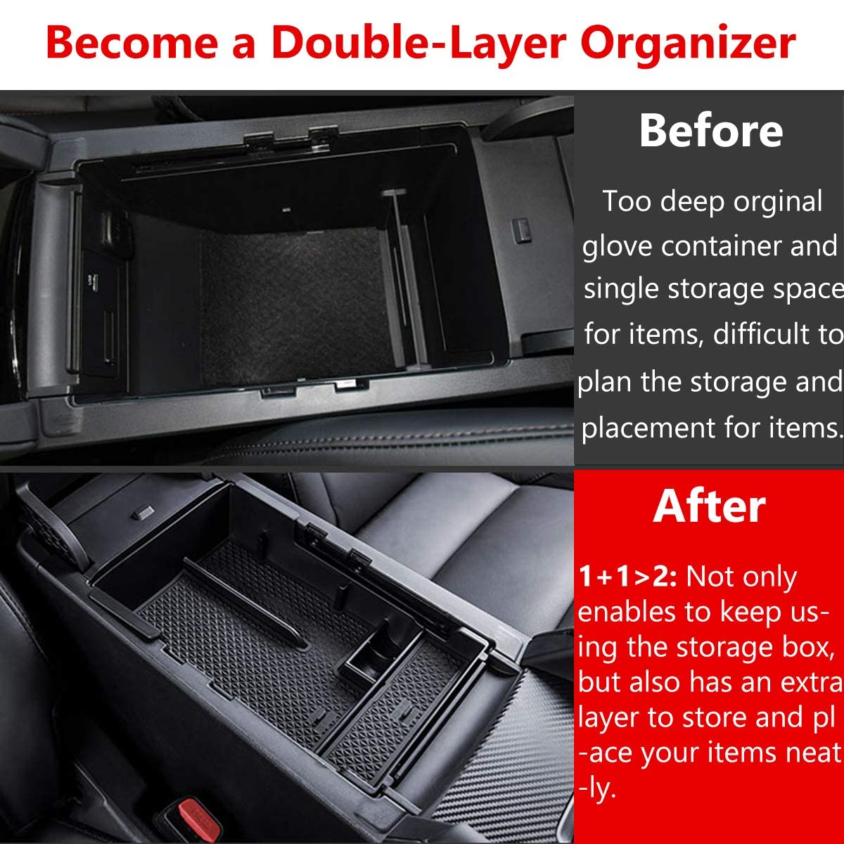 Ttcr-Ii For Mazda3 Center Console Organizer Tray 2019-2025, For Mazda 3 Center Armrest Storage Box, Compatible With 2019-2025 Ma