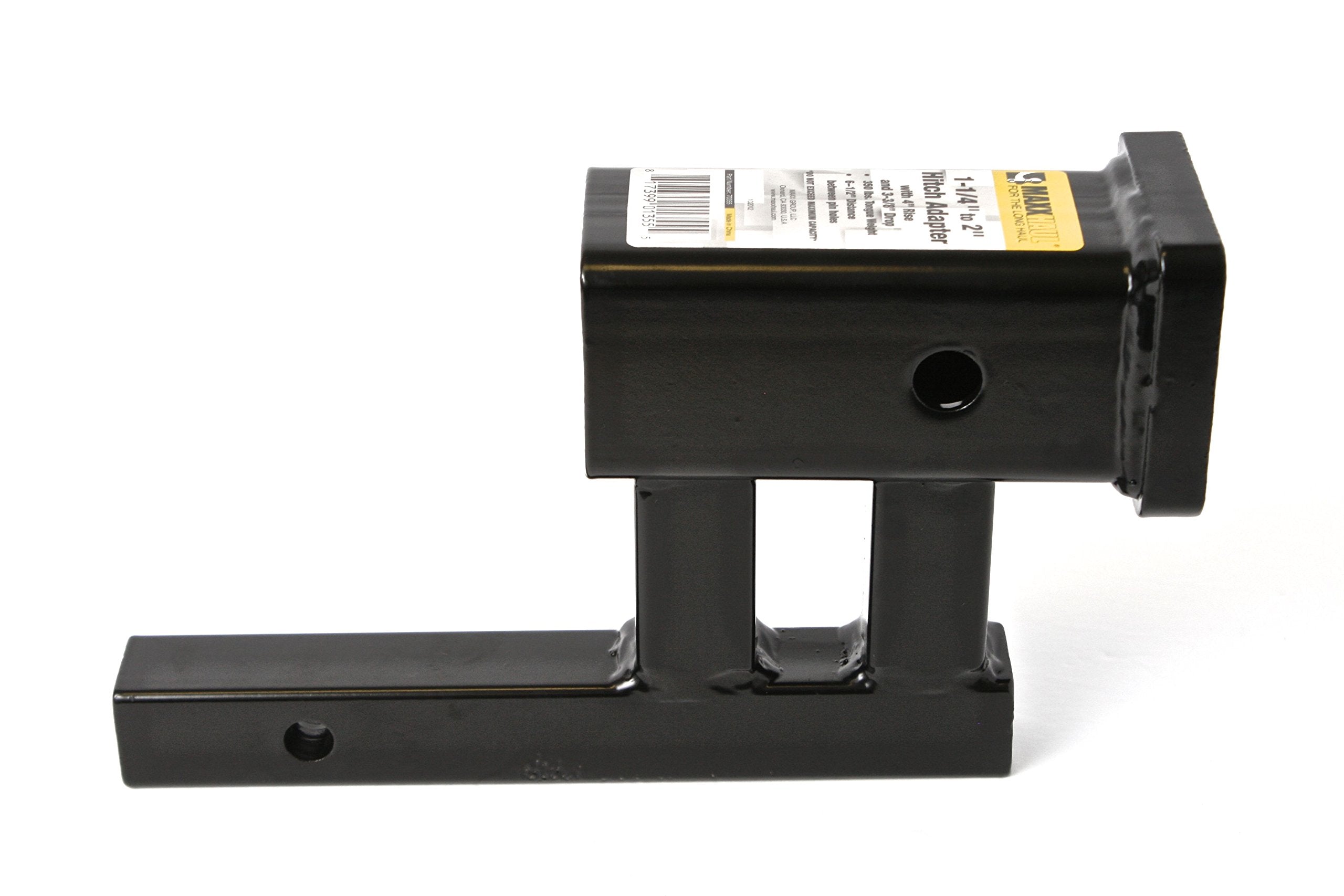 Maxxhaul 70355 1-1/4'' To 2'' (Fits Class Ii Only) Hitch Adapter With 4'' Rise And 3-3/8'' Drop
