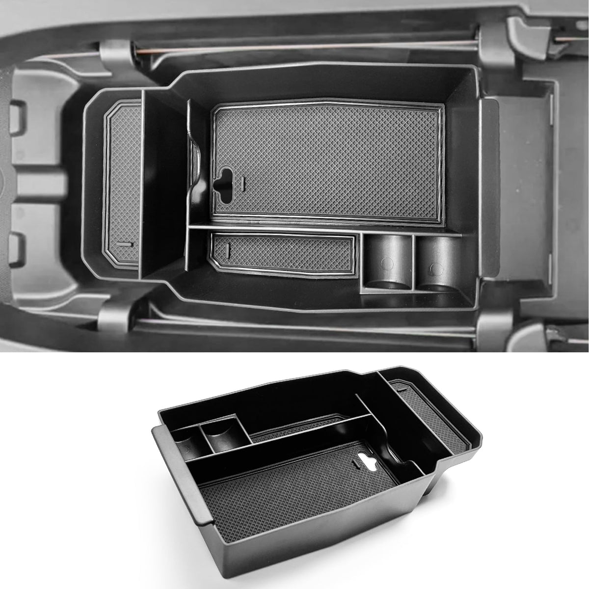 Cdefg 2023 2024 2025 Cx-50 Center Console Organizer Tray For 2023 2024 2025 Mazda Cx-50 Middle Console Armrest Storage Box 2023 2024 2025 Cx50 Accessories(Black)