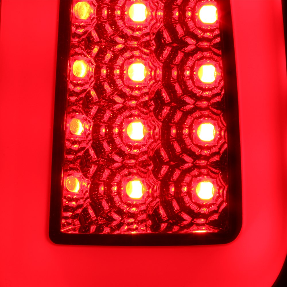 Akkon - For Black Smoked 2008-2016 Ford F250 F350 F450 F550 Superduty Led Tube Tail Lights Pair Brake Lamps