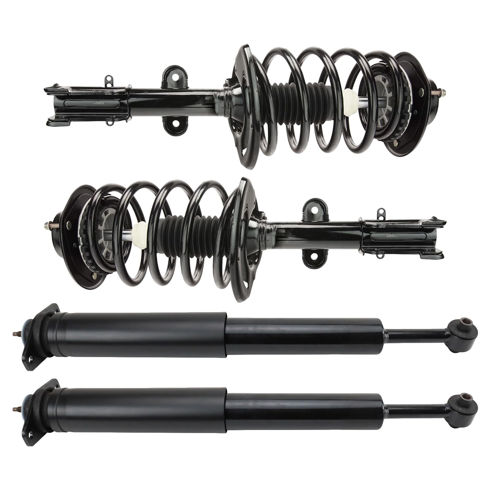 Trq Front And Rear Complete Strut Assembly & Shock Absorber Kit Complete Strut & Coil Spring Assembly Compatible With 2004-2008