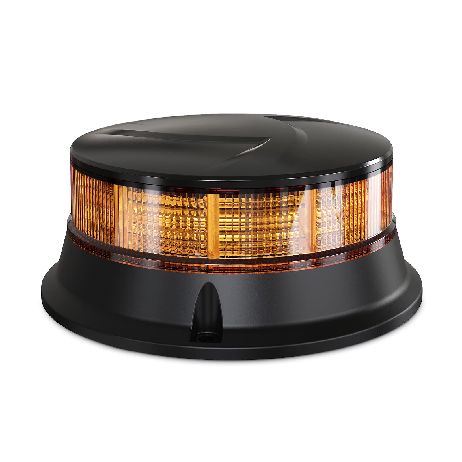 Agrieyes Amber Beacon Light 4.2Inch, Flashing Safety Warning Lights Permanent/Magnet Mount (Amber, Screw)