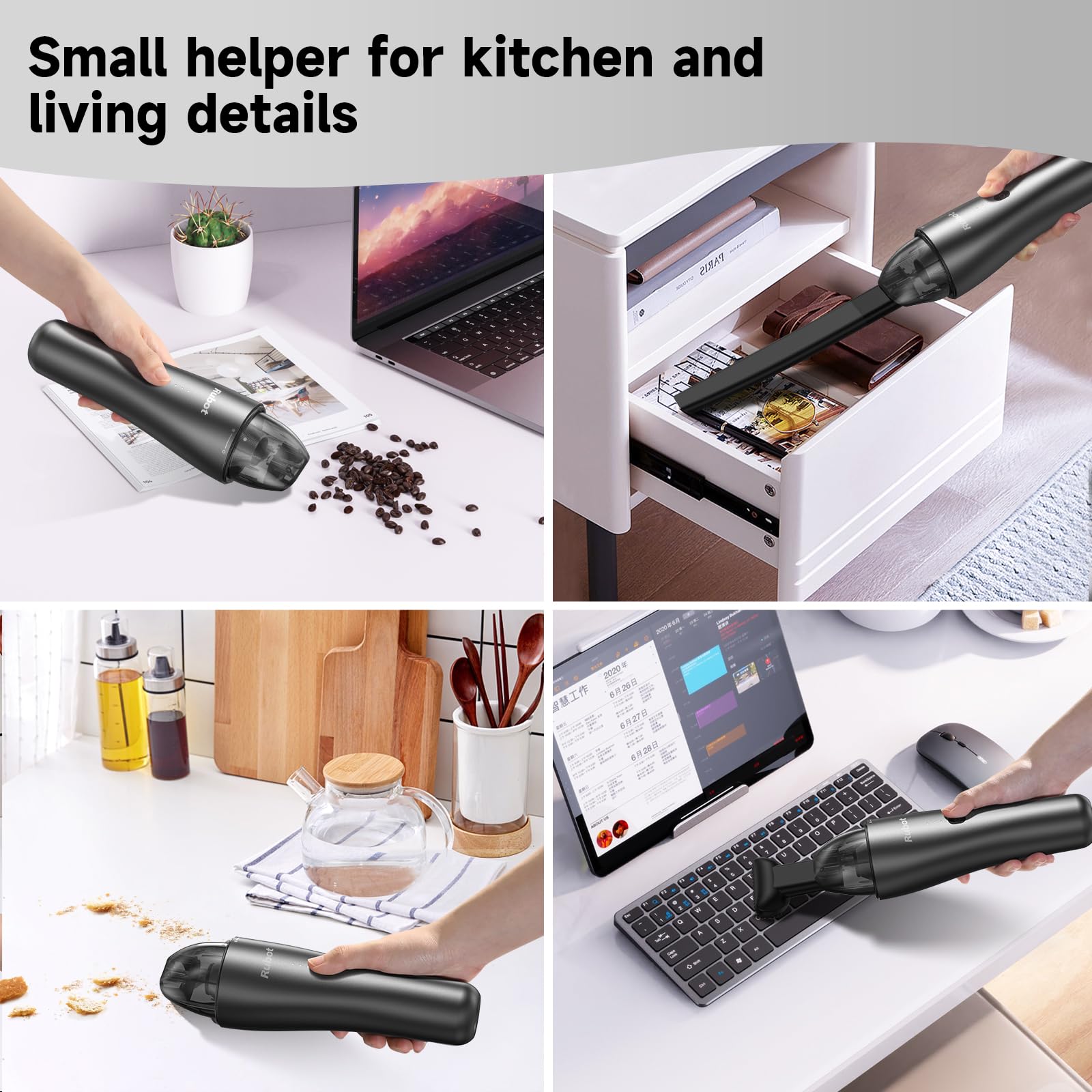 Rubot Car Vacuum Cleaner, Car Vacuum Cordless Rechargeable,7000Pa Mini Vacuum Portable Vacuum Cleaner For Car Detailing(P02)