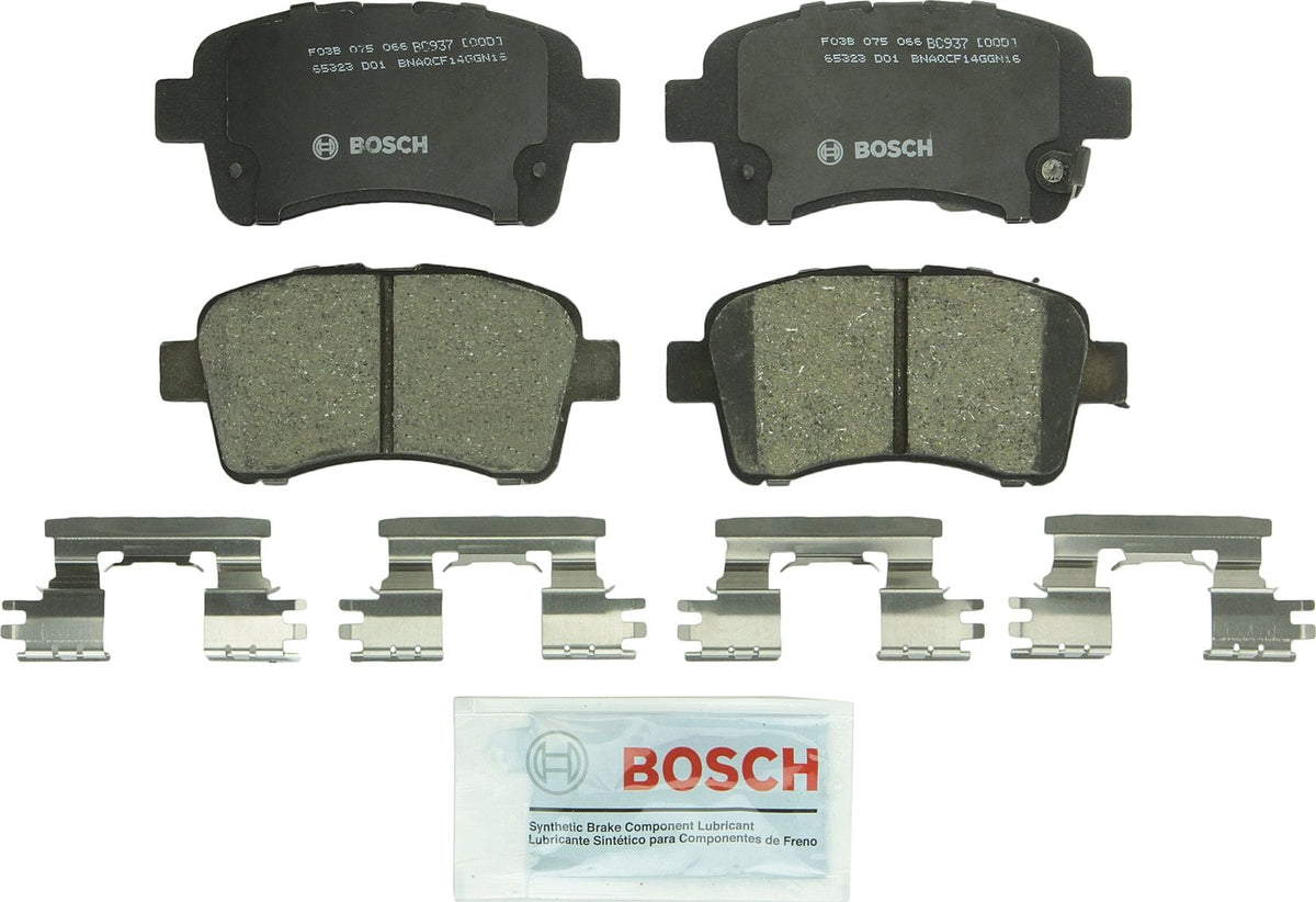 BOSCH BC937 QuietCast Premium Ceramic Disc Brake Pad Set - Compatible with Select Suzuki Aerio; FRONT