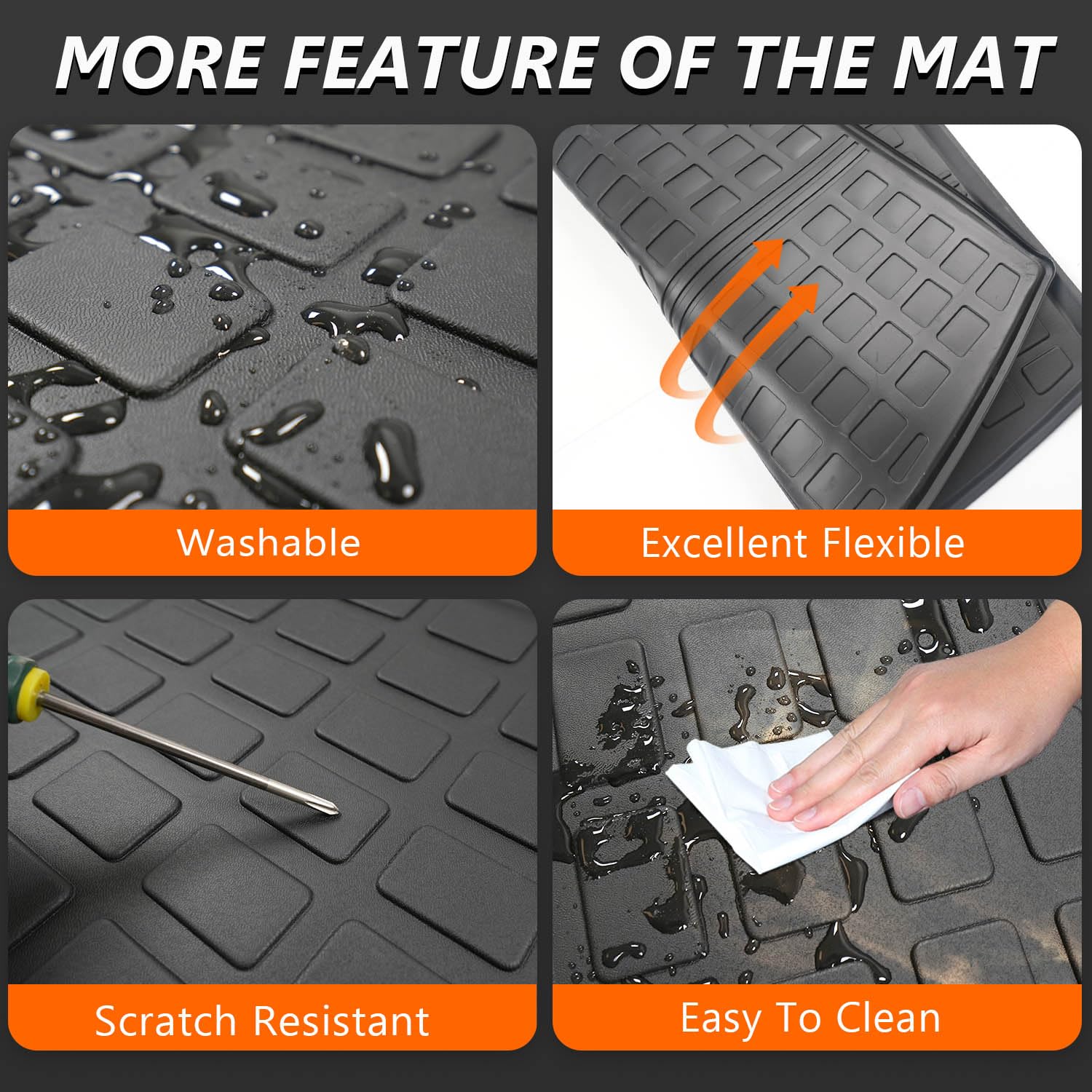 powoq Cargo Mat Compatible with 2017-2025 Jeep Compass TPE Rear Trunk Mat Cargo Liners Replacement for 2017 2018 2019 2020 2021